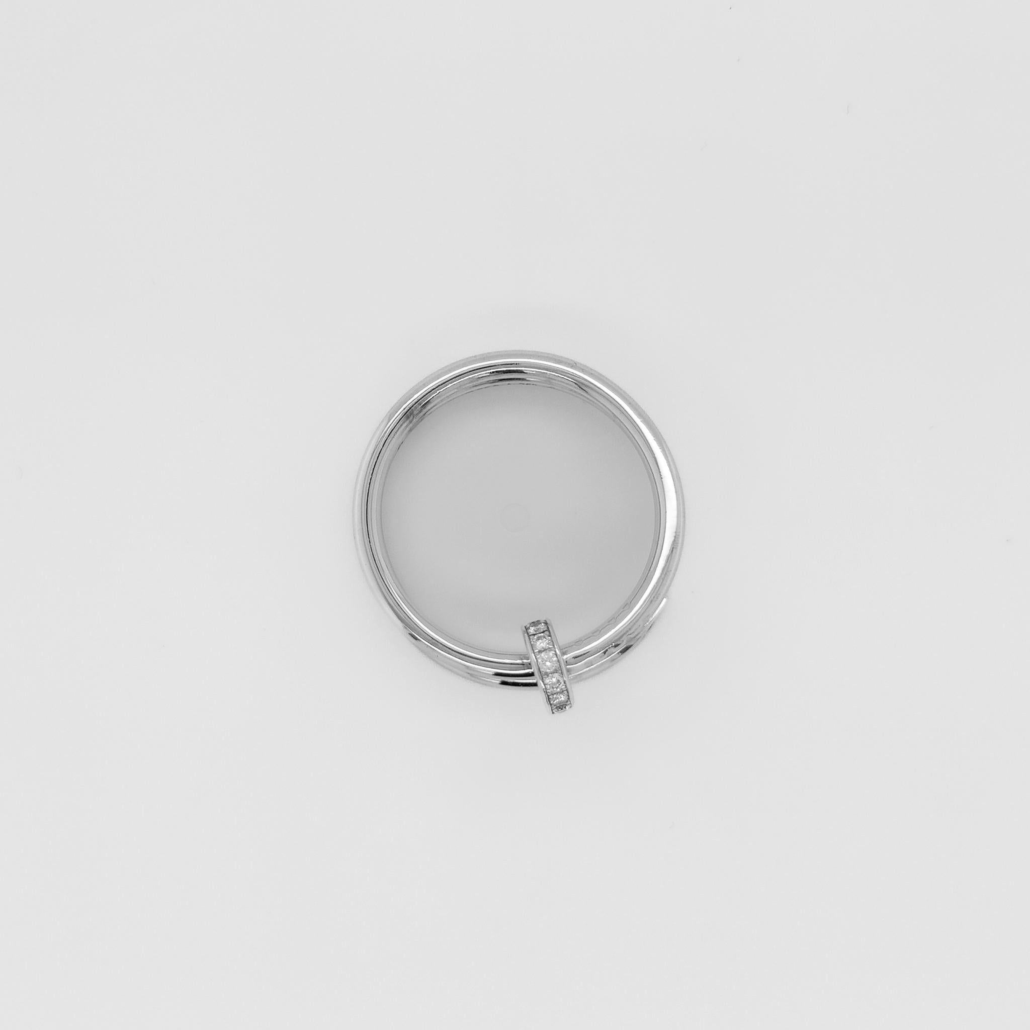Cartier Juste Un Clou Ring, Double, Diamonds, Size 54, 18ct White Gold Chloe's Jewellers