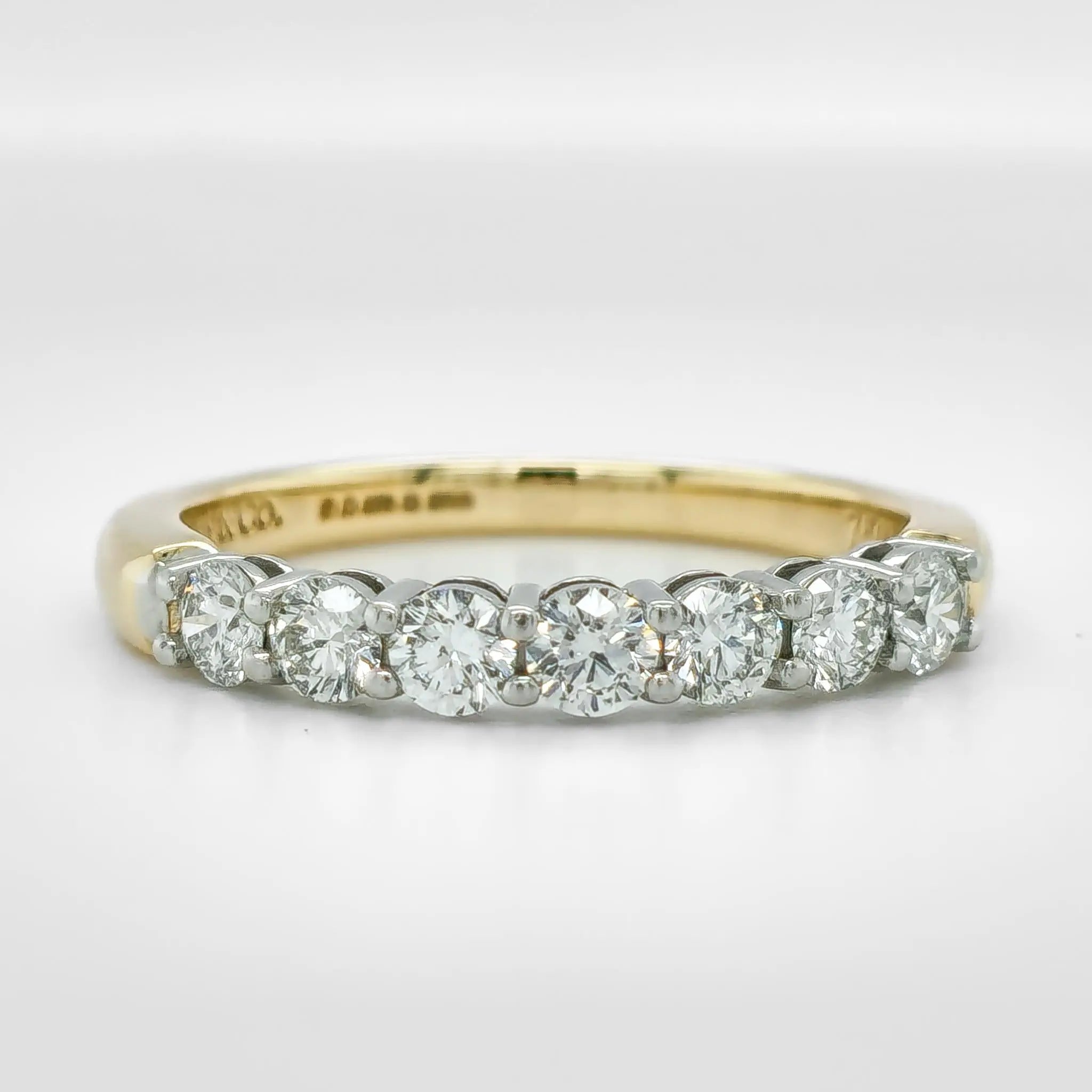 Tiffany & Co Forever Diamond Half Eternity Ring, 18ct Yellow Gold & Platinum Chloe's Jewellers