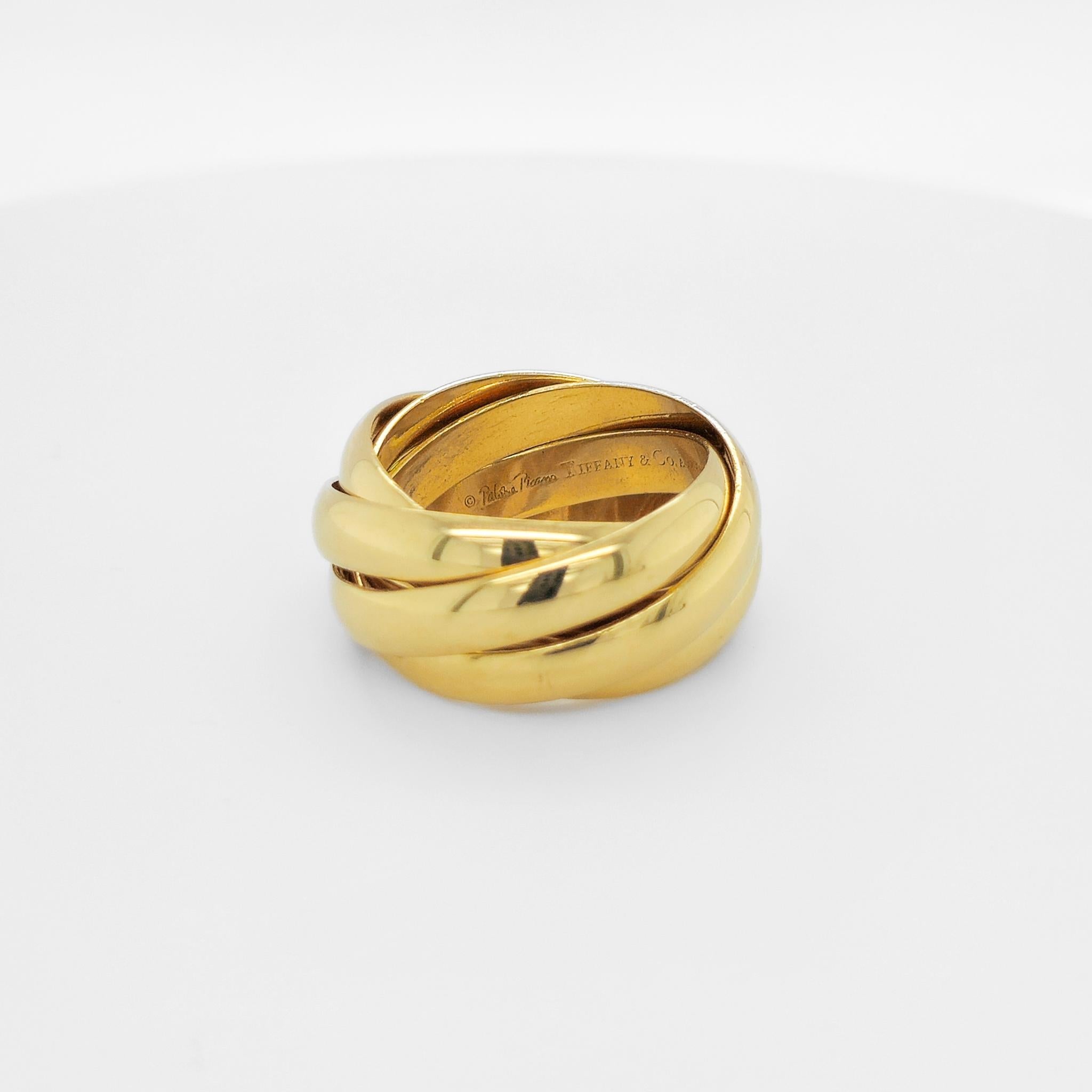 Tiffany & Co Paloma's Melody 5 Band Ring - 18ct Yellow Gold, Size P Chloe's Jewellers