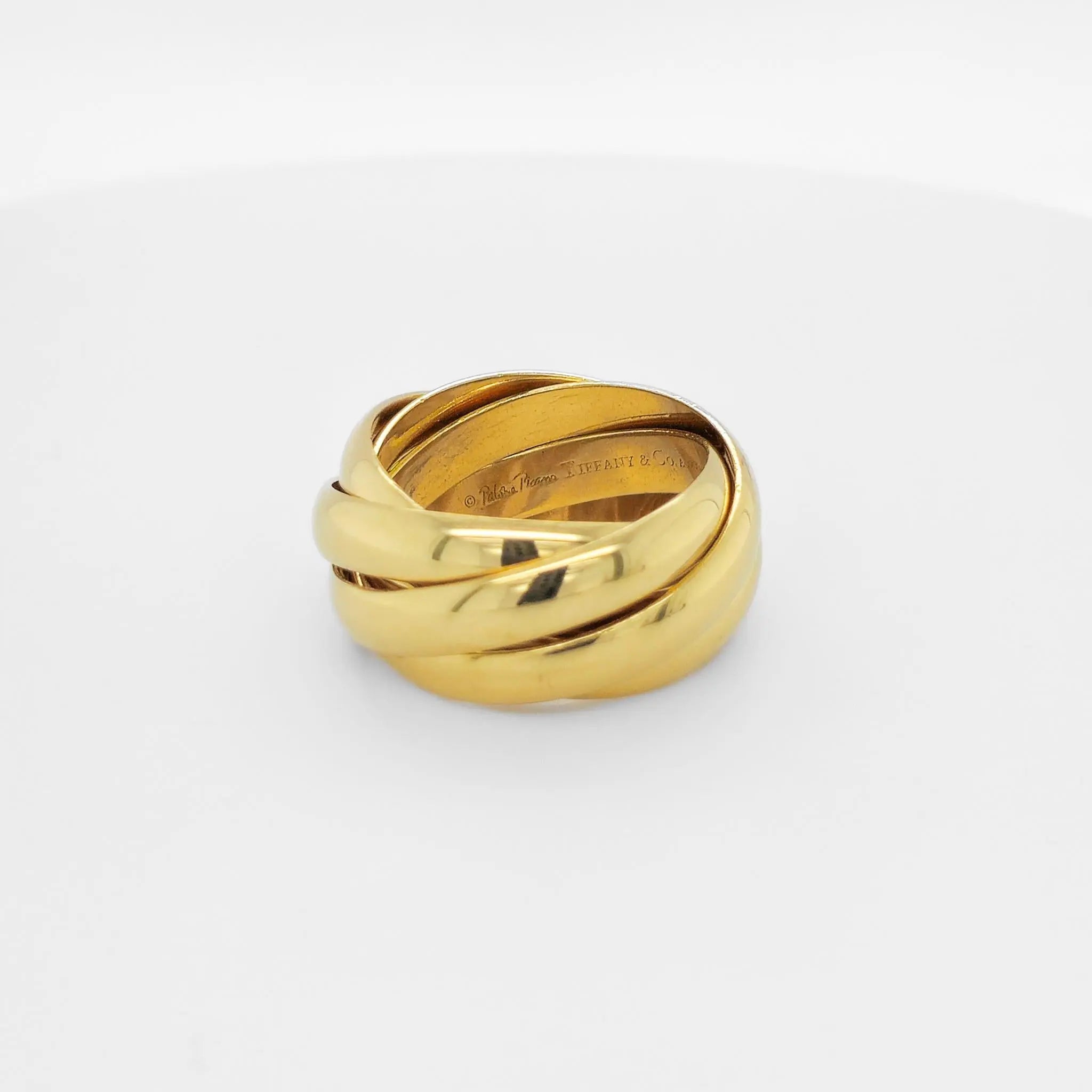Tiffany & Co Paloma's Melody 5 Band Ring - 18ct Yellow Gold, Size P Chloe's Jewellers
