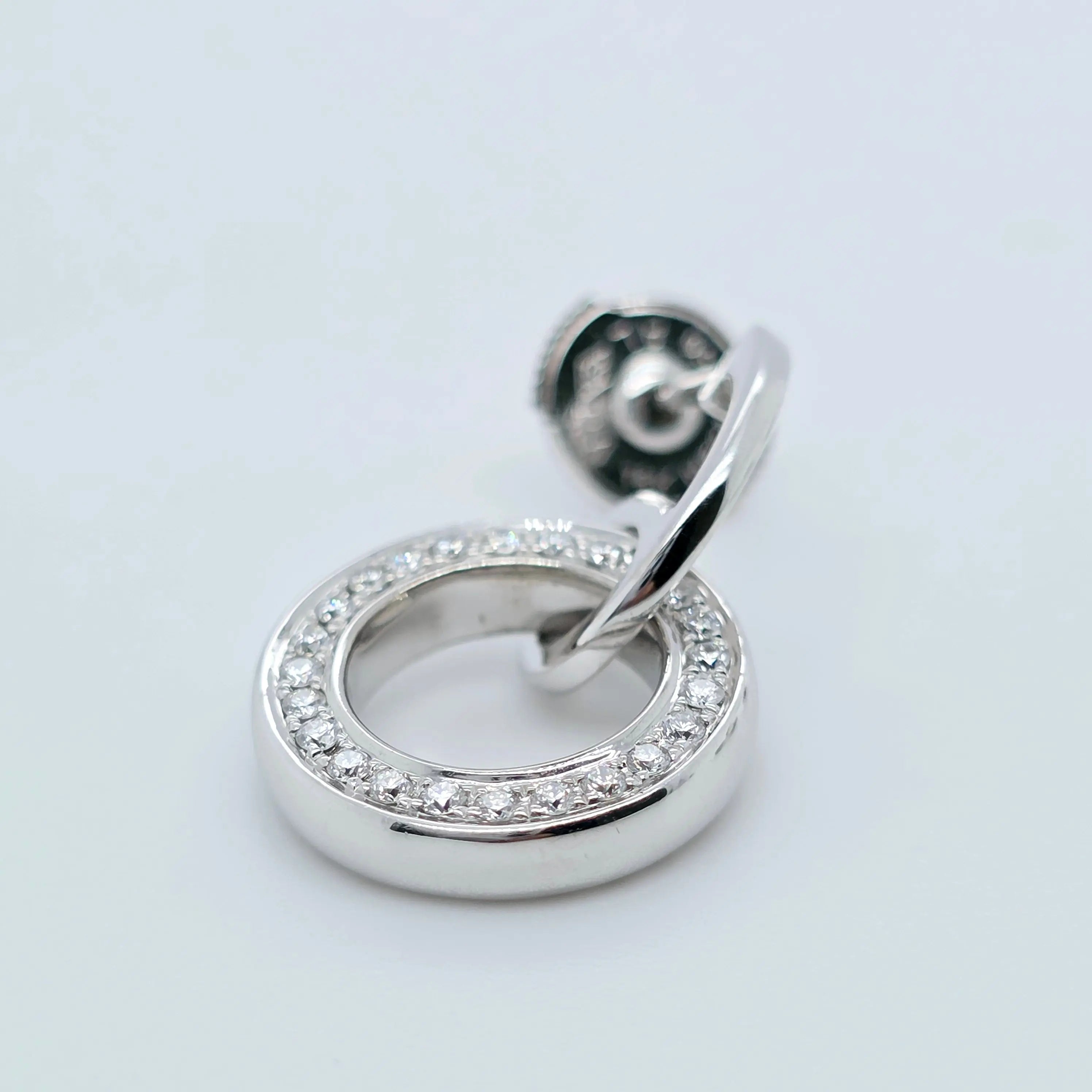 Boodles Roulette Classic Diamond Earrings, 18ct White Gold, Drop Earrings Chloe's Jewellers