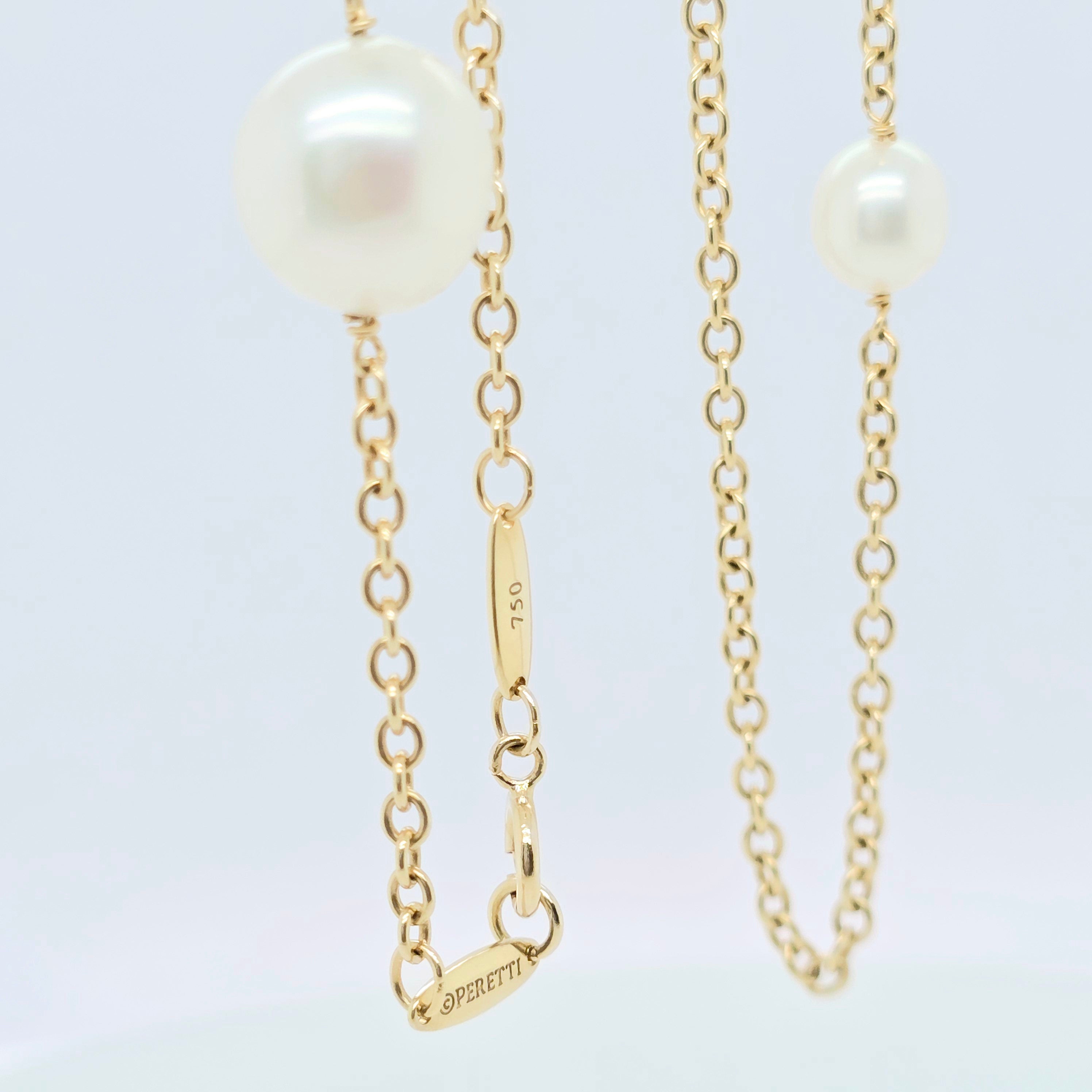 Tiffany & Co. Elsa Peretti Pearls by the Yard Sprinkle Necklace, 18K Yellow Gold