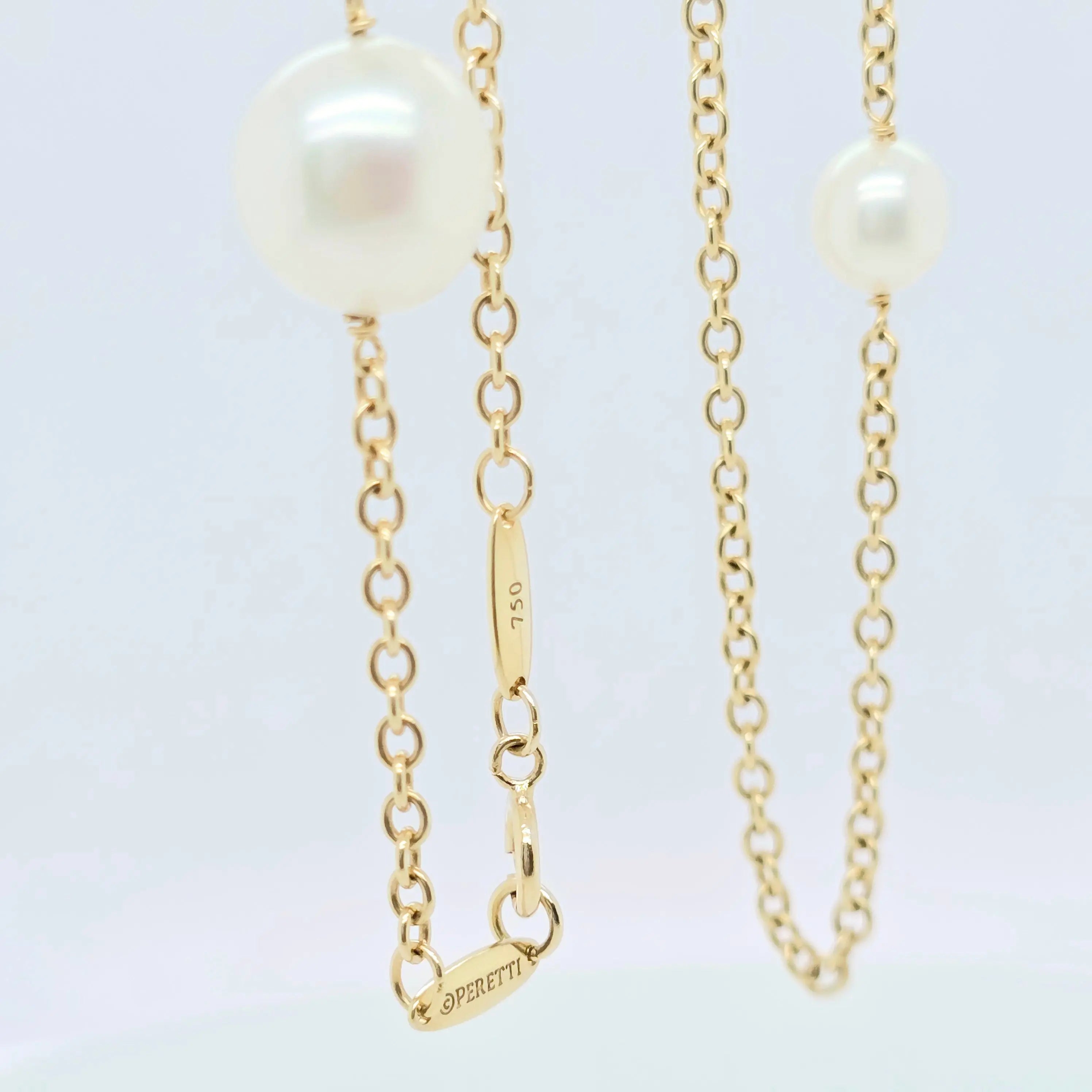 Tiffany & Co. Elsa Peretti Pearls by the Yard Sprinkle Necklace, 18K Yellow Gold Chloe's Jewellers