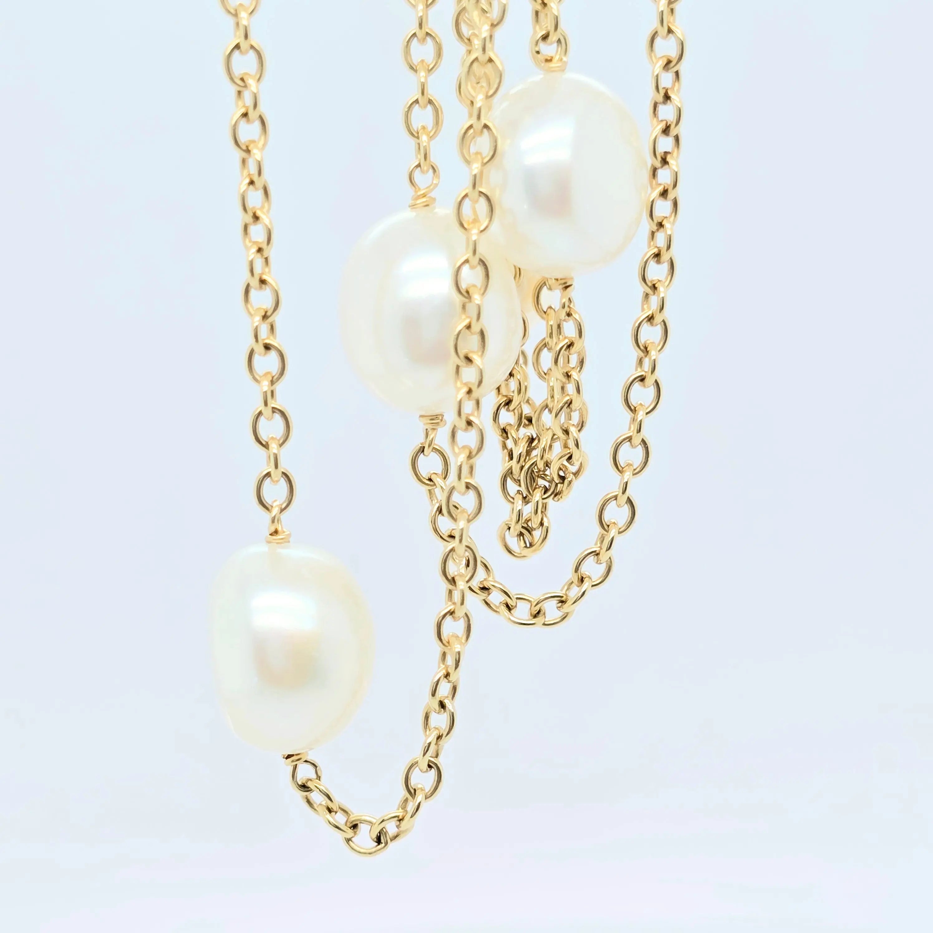 Tiffany & Co. Elsa Peretti Pearls by the Yard Sprinkle Necklace, 18K Yellow Gold Chloe's Jewellers