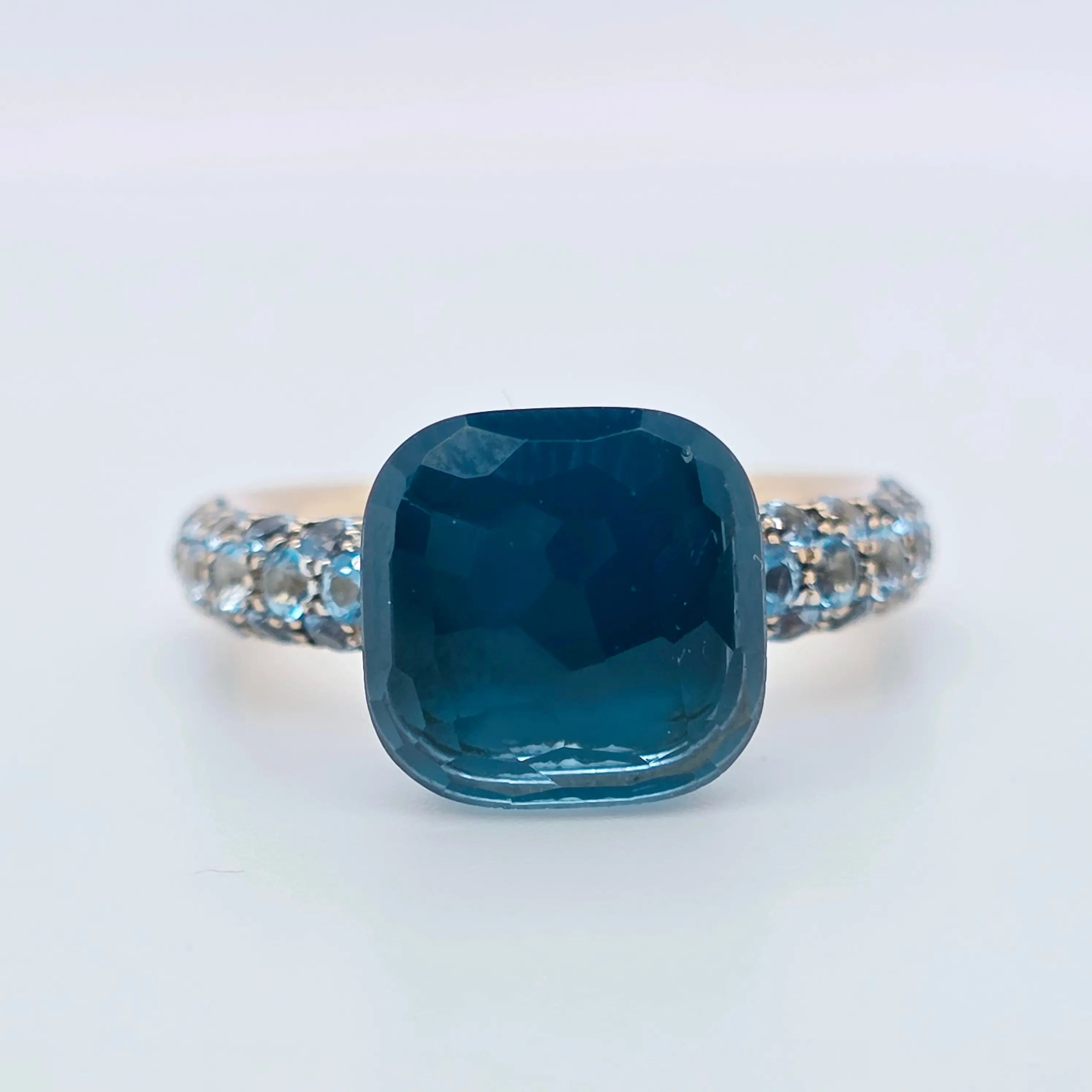Pre-Owned Pomellato Nudo Deep Blue Ring | Topaz & Turquoise, 18K Gold Chloe's Jewellers