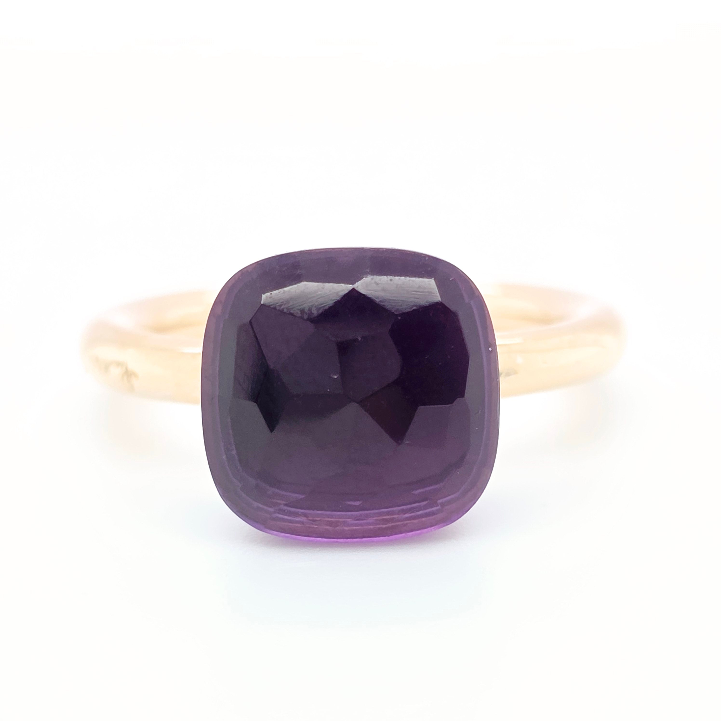 Pre-Owned Pomellato Nudo Classic Ring | 6.50ct Amethyst, 18K Gold Chloe's Jewellers