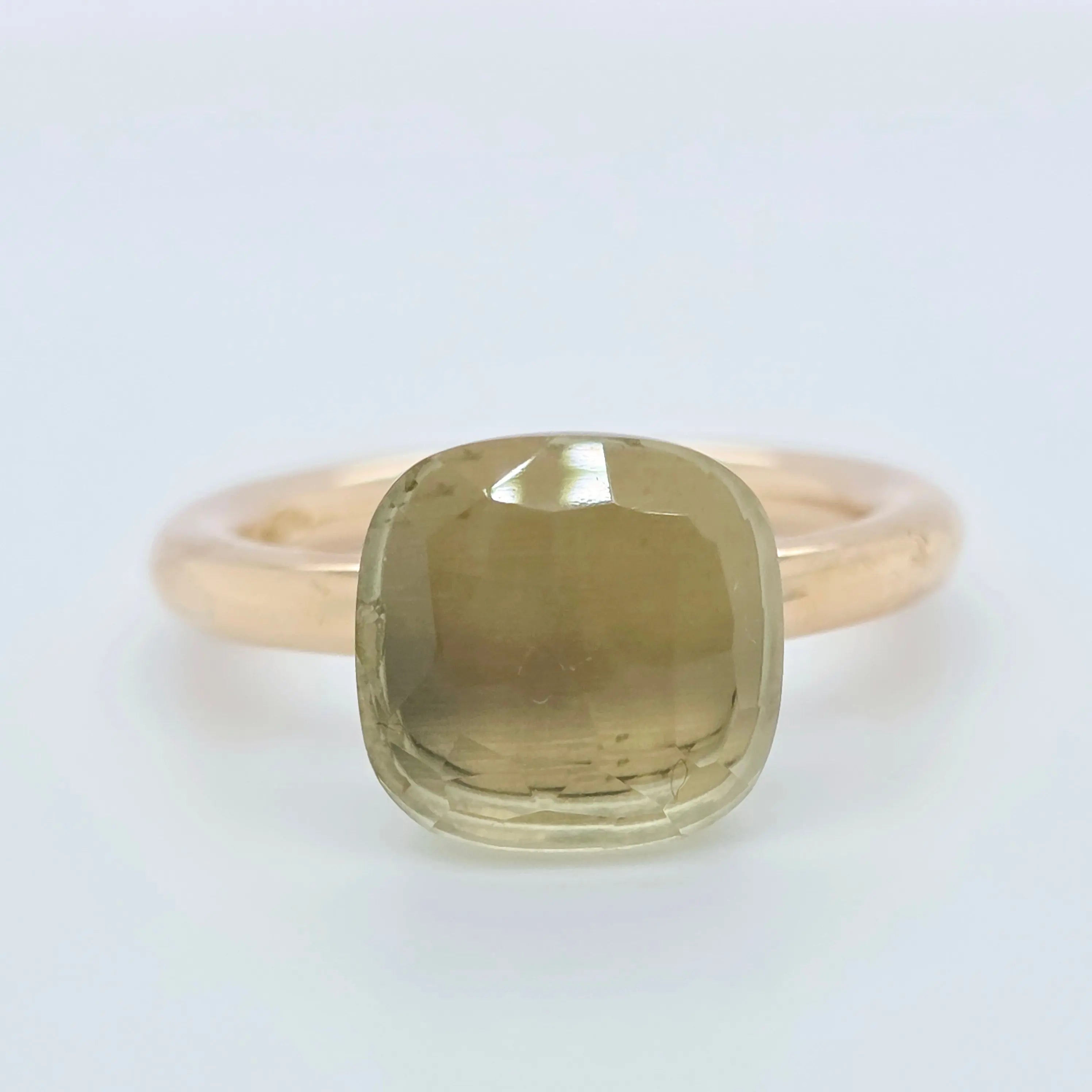 Pre-Owned Pomellato Nudo Classic Ring – Lemon Quartz in 18K Rose & White Gold Chloe's Jewellers