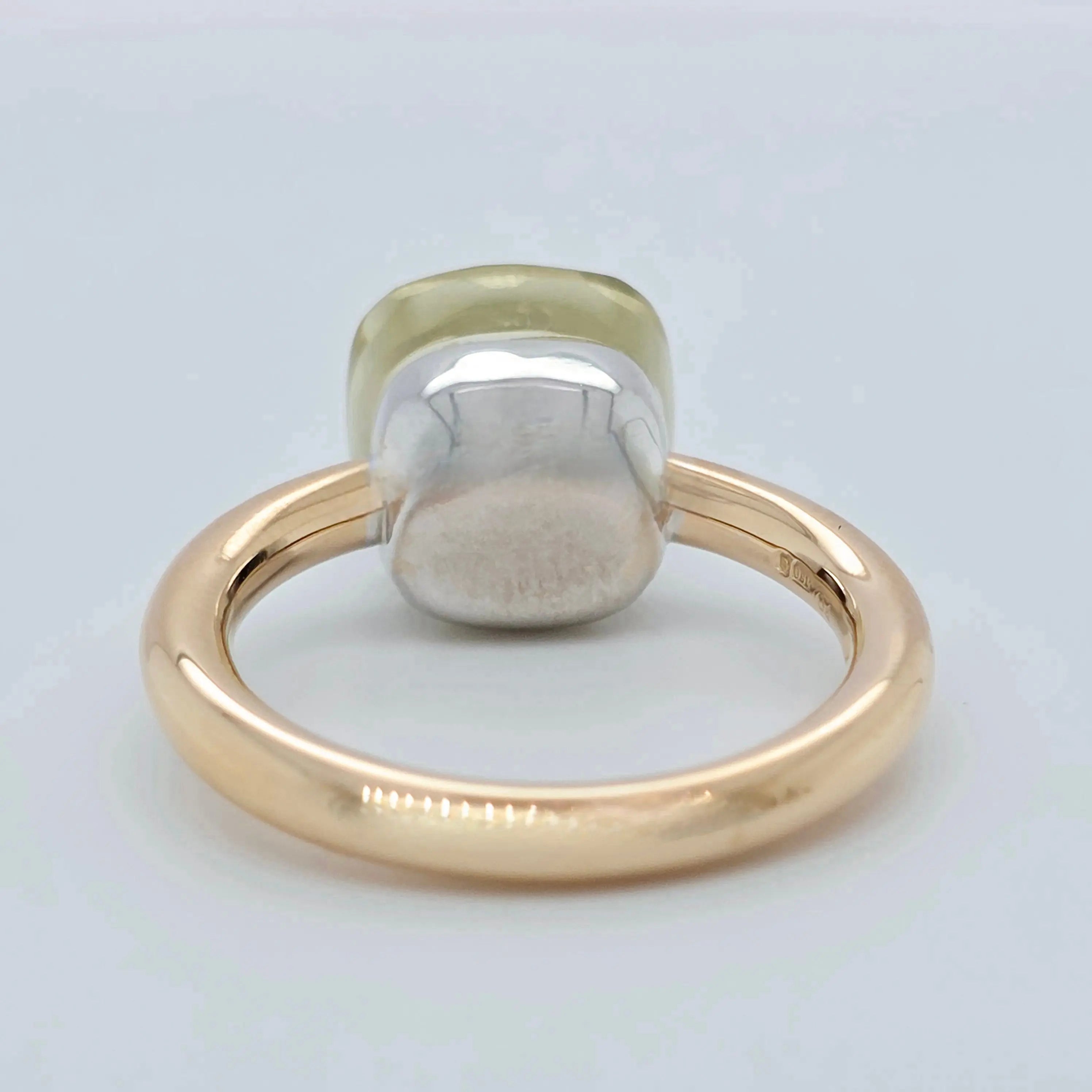 Pre-Owned Pomellato Nudo Classic Ring β Lemon Quartz in 18K Rose & White Gold Chloe's Jewellers