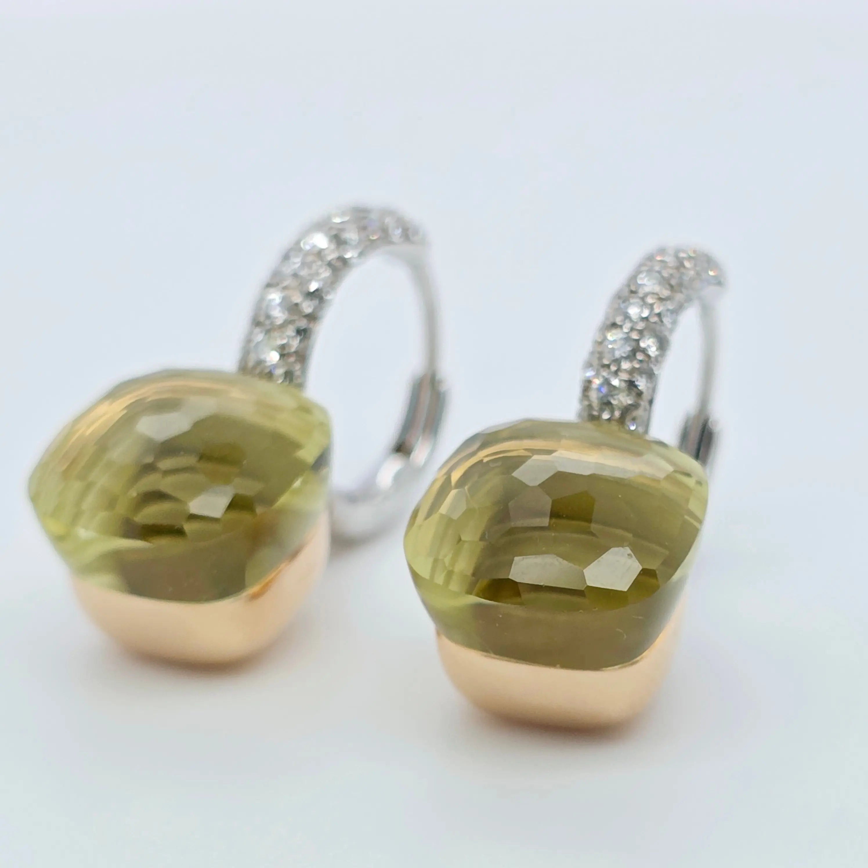 Pre-Owned Pomellato Nudo Classic Earrings | 13ct Lemon Quartz, 18K Gold Chloe's Jewellers