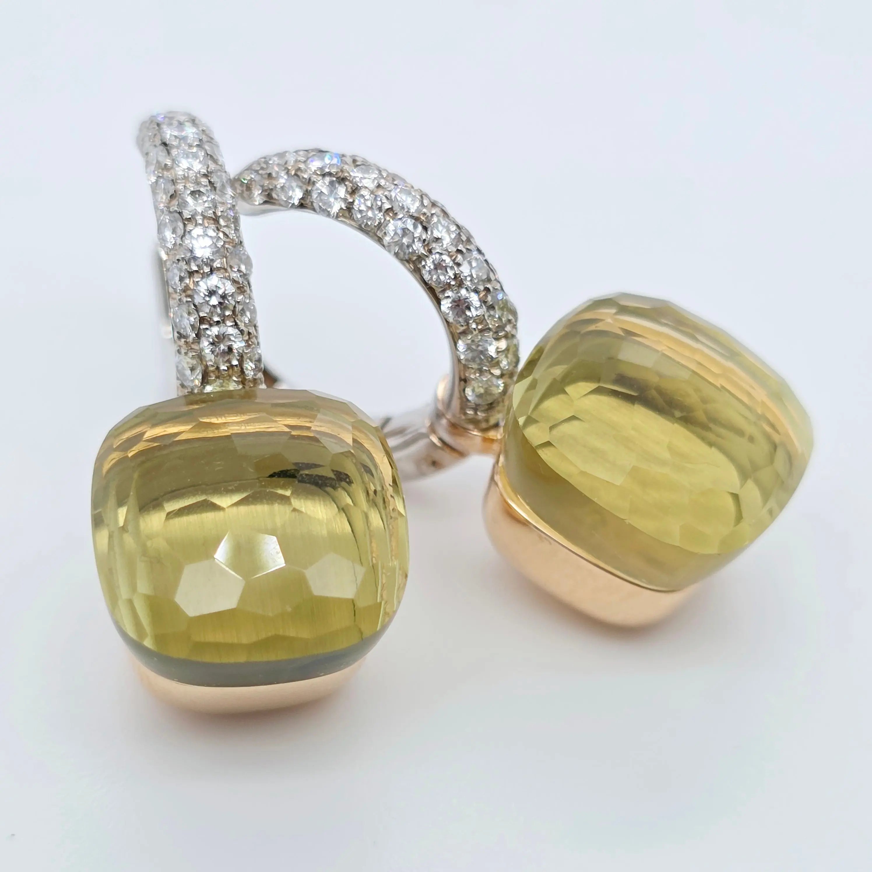 Pre-Owned Pomellato Nudo Classic Earrings | 13ct Lemon Quartz, 18K Gold Chloe's Jewellers