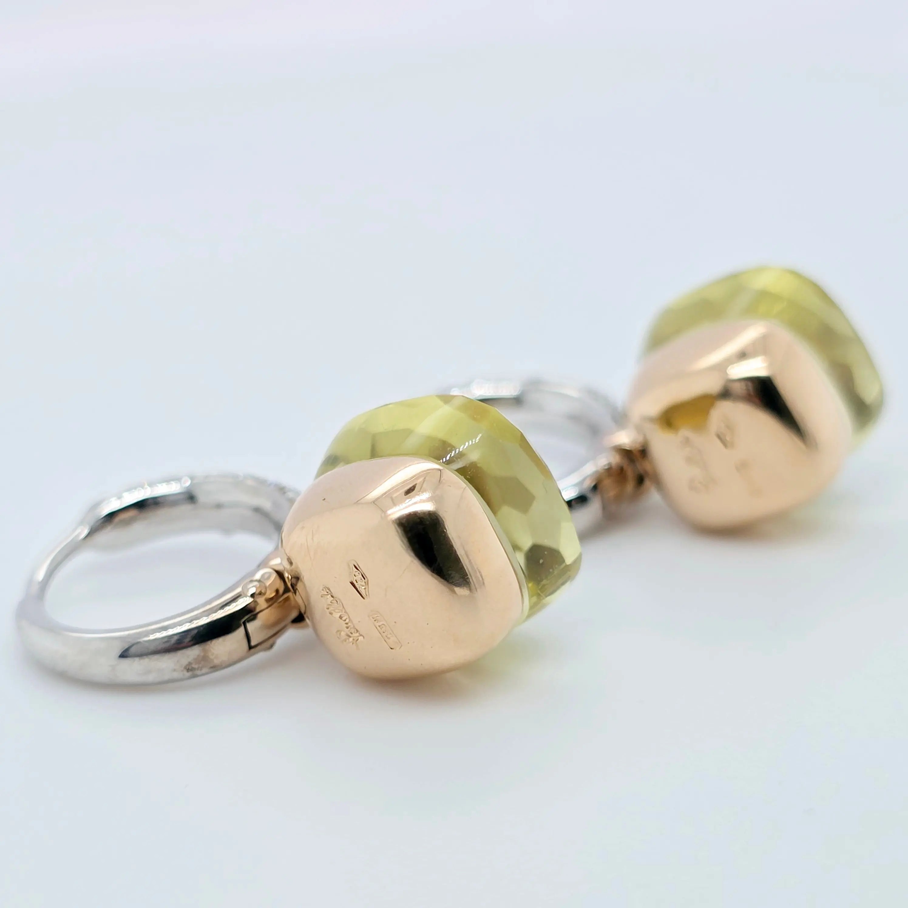 Pre-Owned Pomellato Nudo Classic Earrings | 13ct Lemon Quartz, 18K Gold Chloe's Jewellers