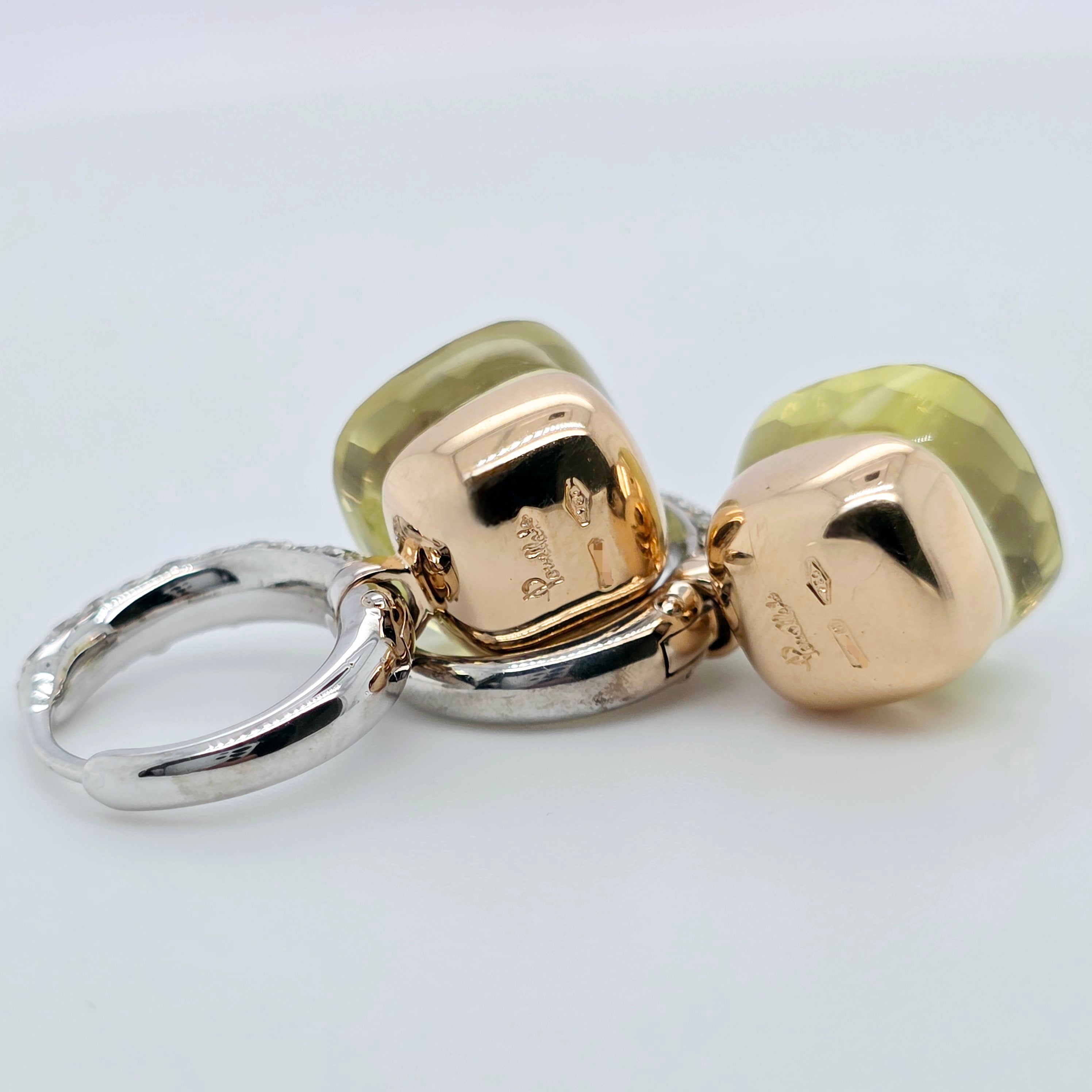 Pre-Owned Pomellato Nudo Classic Earrings | 13ct Lemon Quartz, 18K Gold Chloe's Jewellers