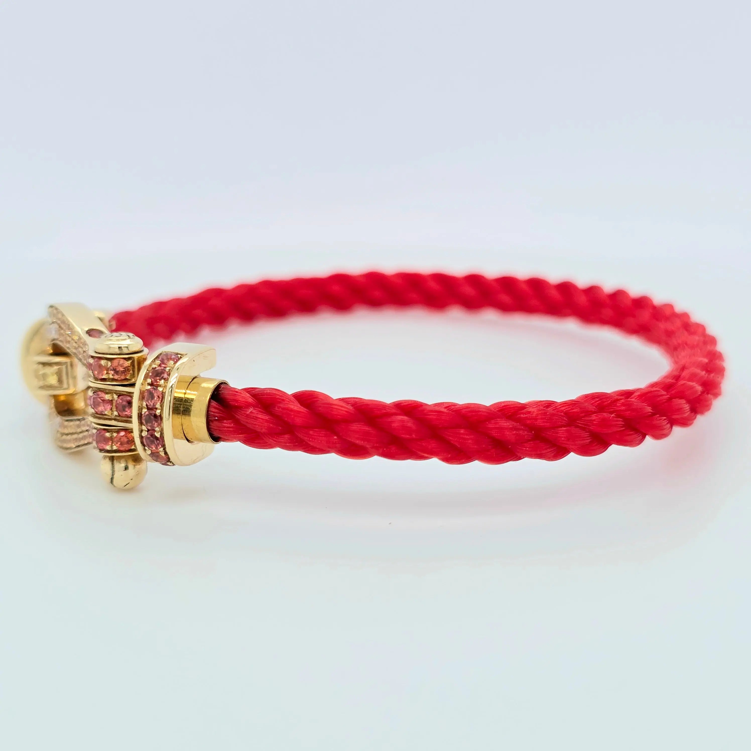 Fred Force 10 bracelet, 18ct Yellow Gold, Diamond paved and colored stones Chloe's Jewellers