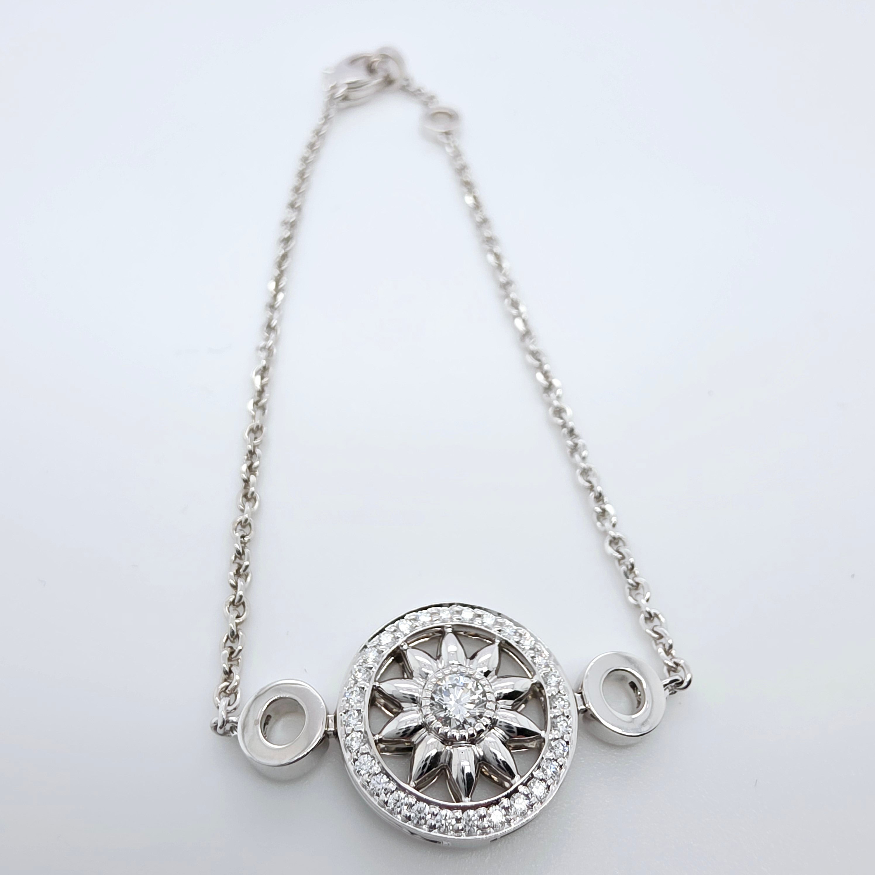 Harry Winston Diamond Winston Gates Station Bracelet, Platinum, 7 Inches