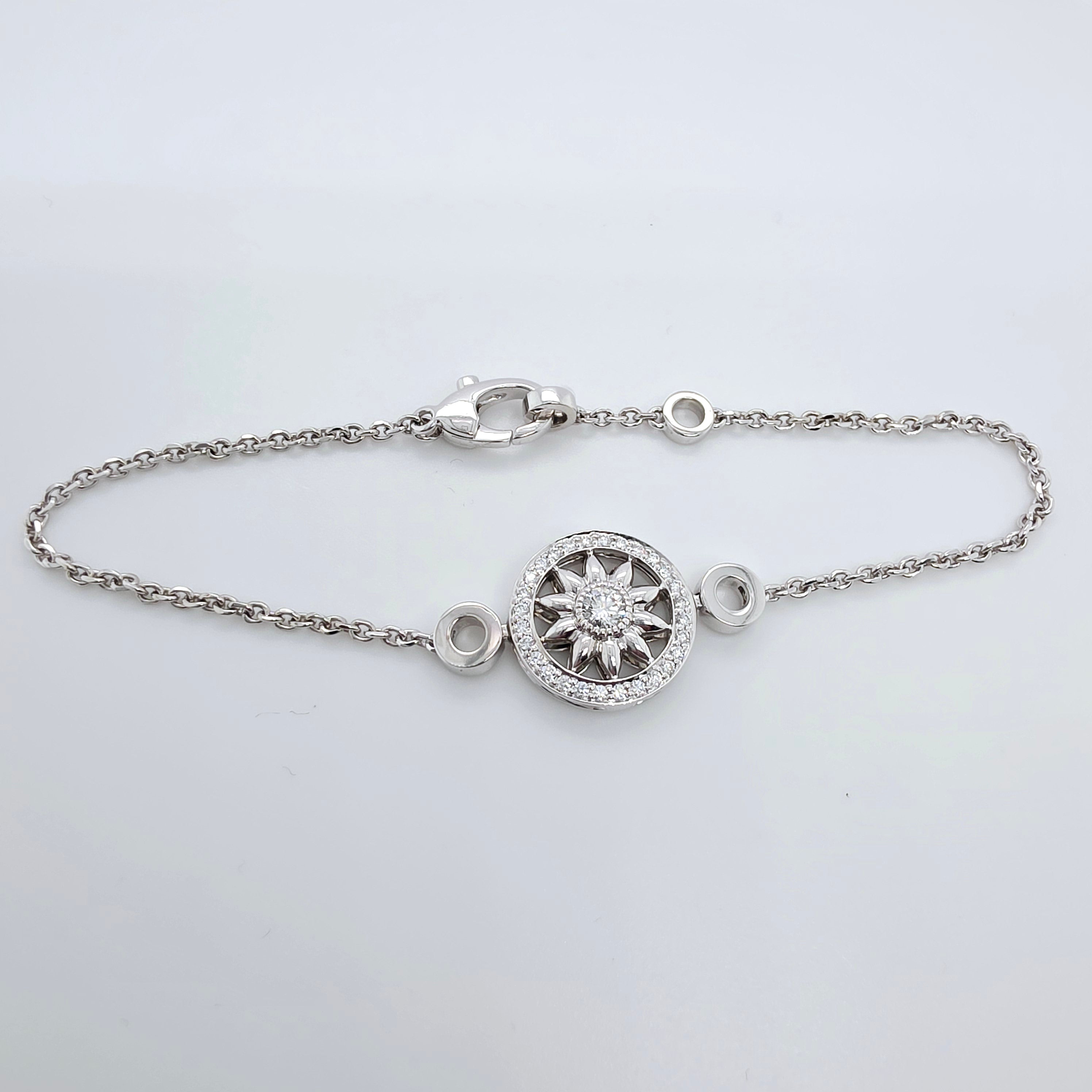 Harry Winston Diamond Winston Gates Station Bracelet, Platinum, 7 Inches