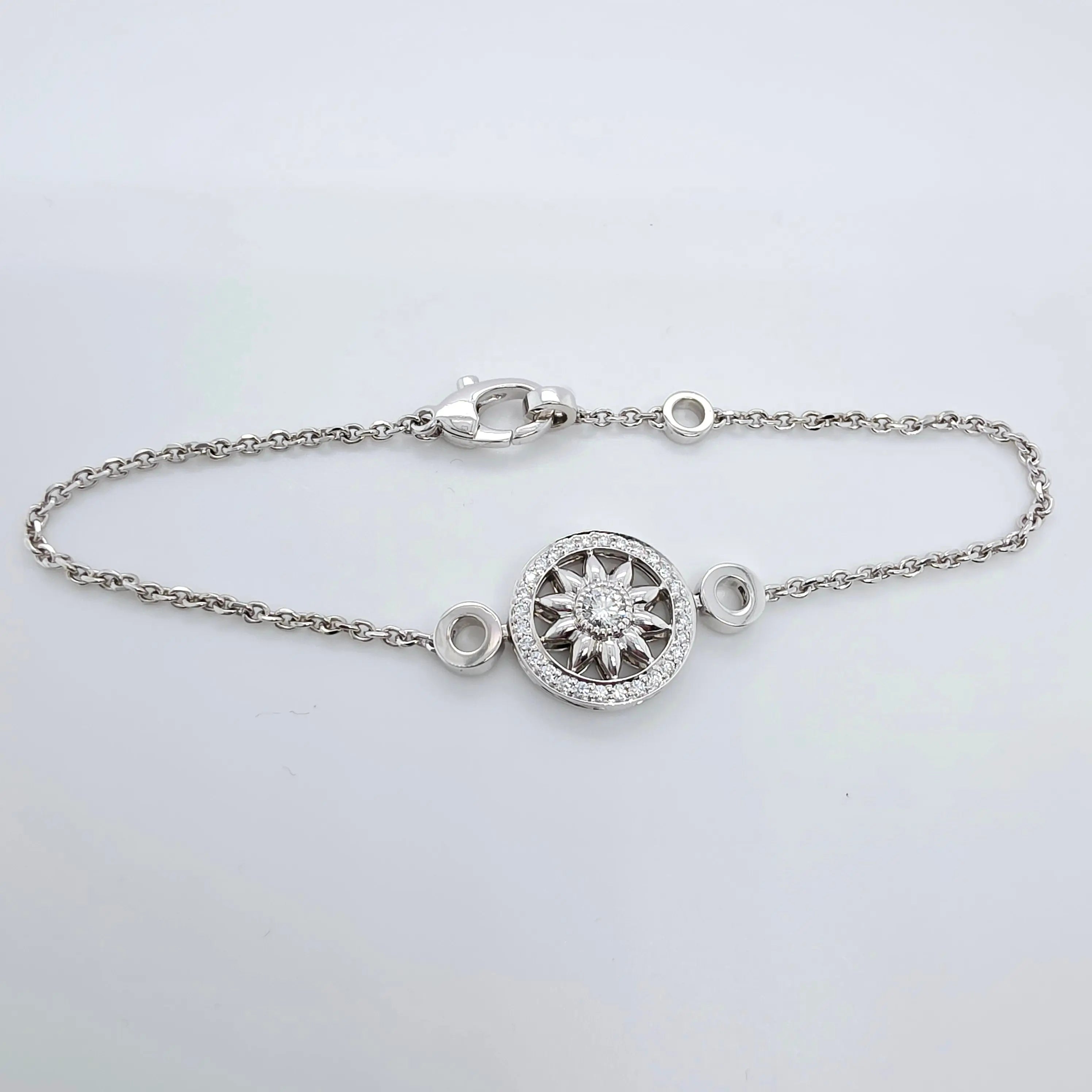 Harry Winston Diamond Winston Gates Station Bracelet, Platinum, 7 Inches Chloe's Jewellers
