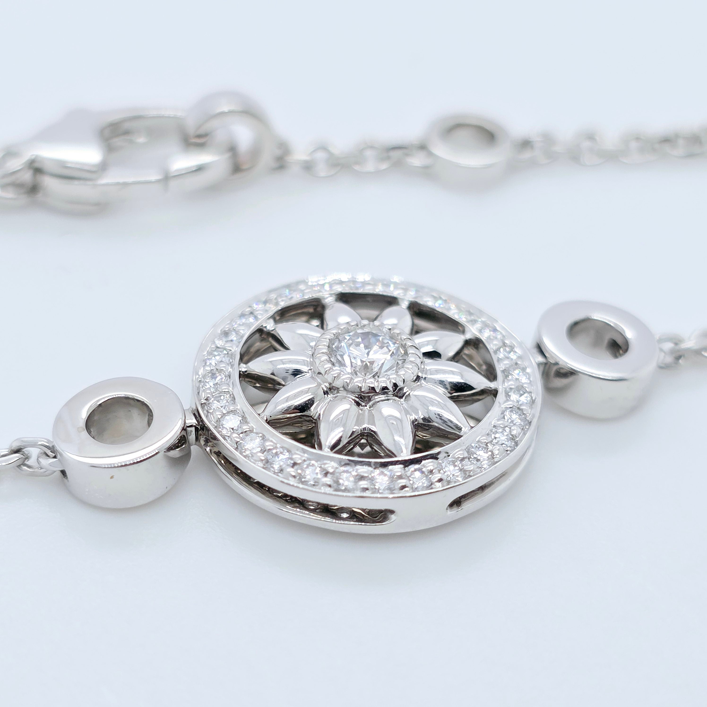 Harry Winston Diamond Winston Gates Station Bracelet, Platinum, 7 Inches