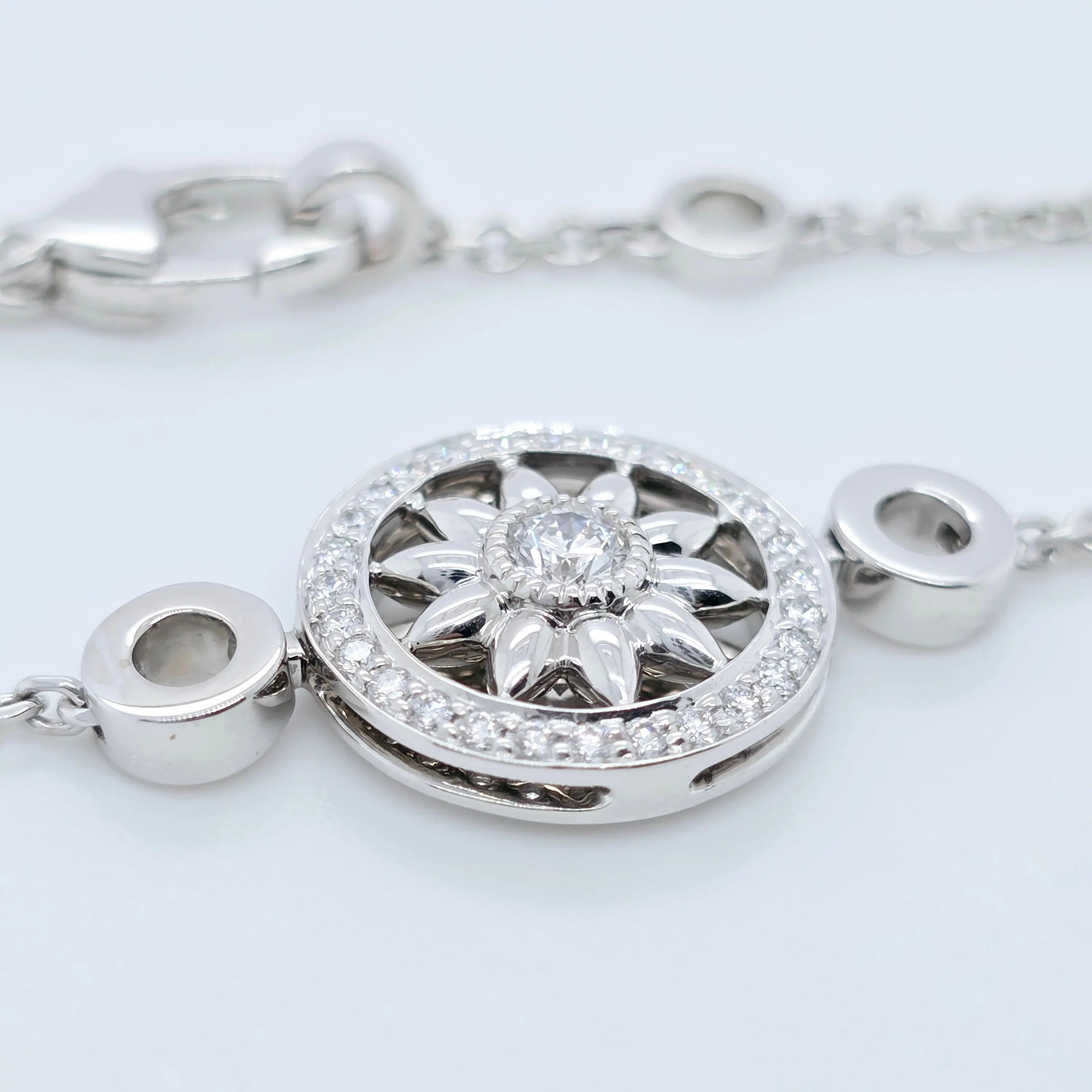 Harry Winston Diamond Winston Gates Station Bracelet, Platinum, 7 Inches Chloe's Jewellers