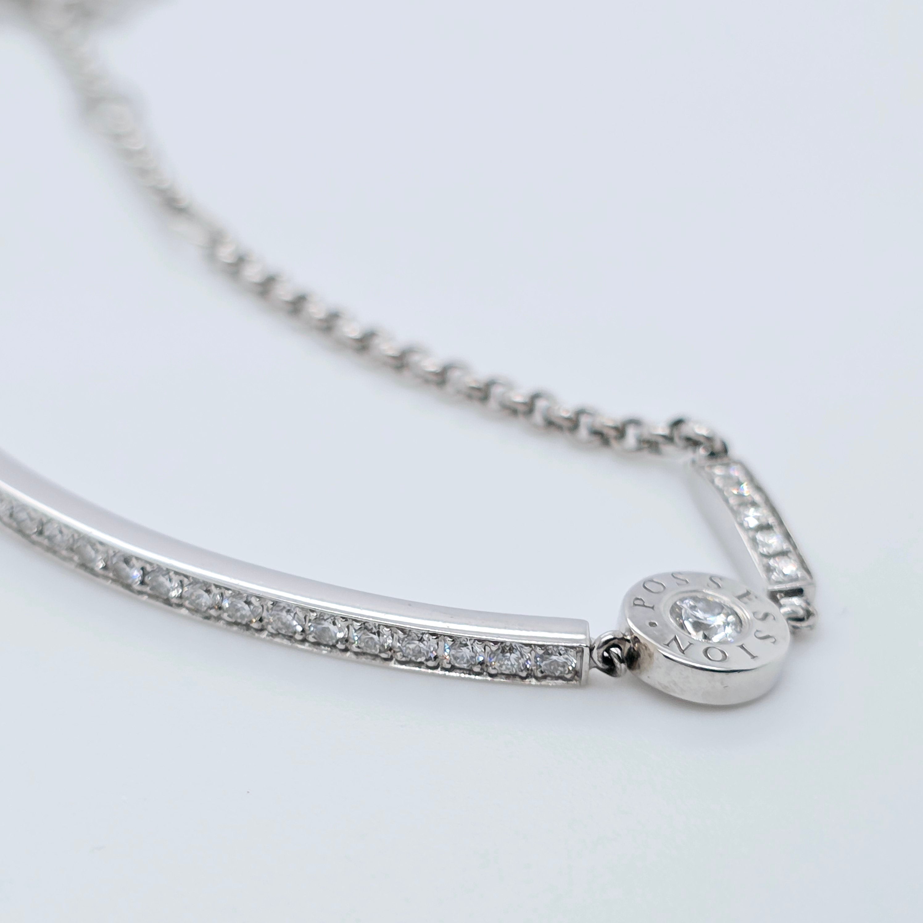 Piaget Possession bracelet, 18ct white gold, diamond, 7 Inches