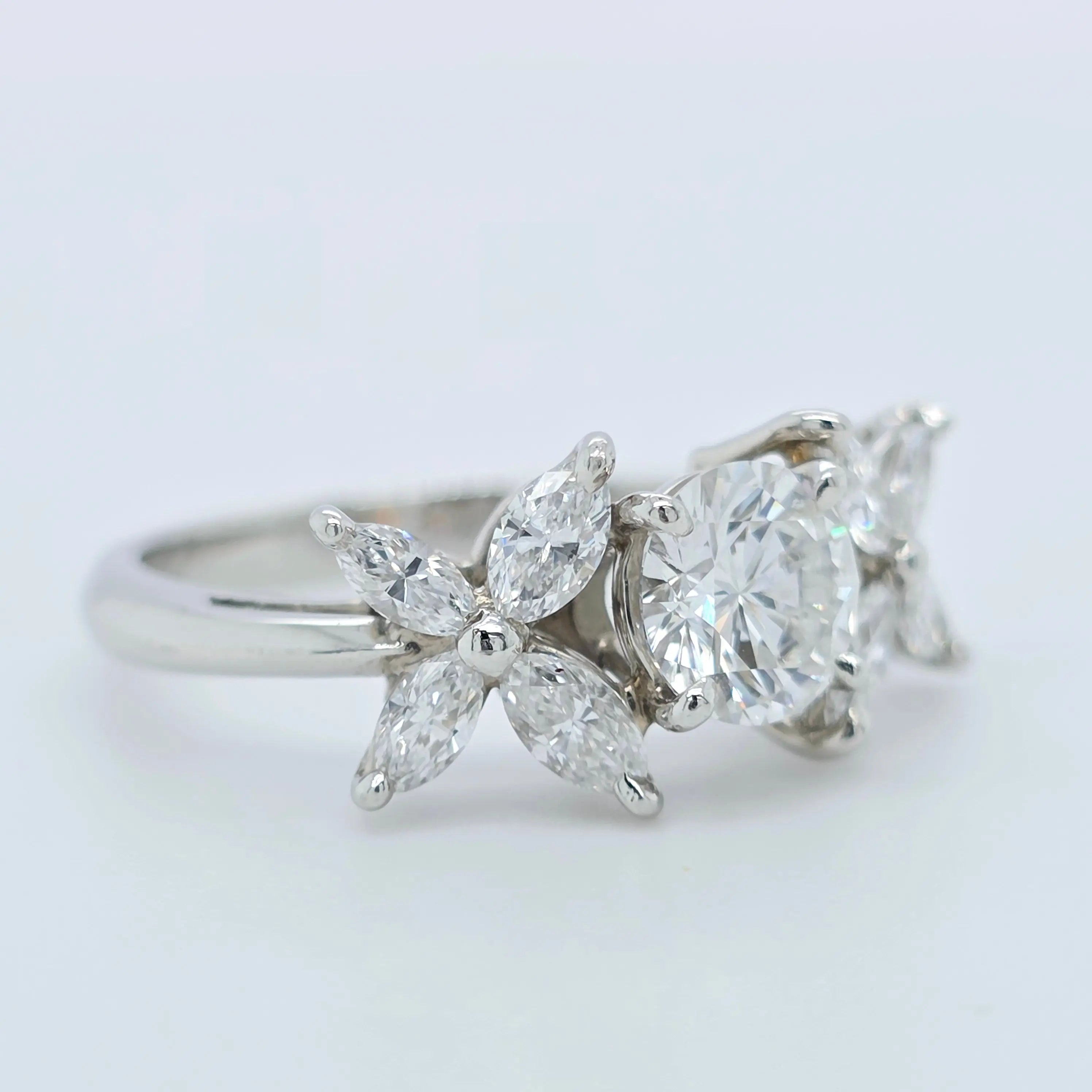 Tiffany & Co Victoria Diamond Ring, Platinum, Size L 1/2 (52), Designer Ring Chloe's Jewellers
