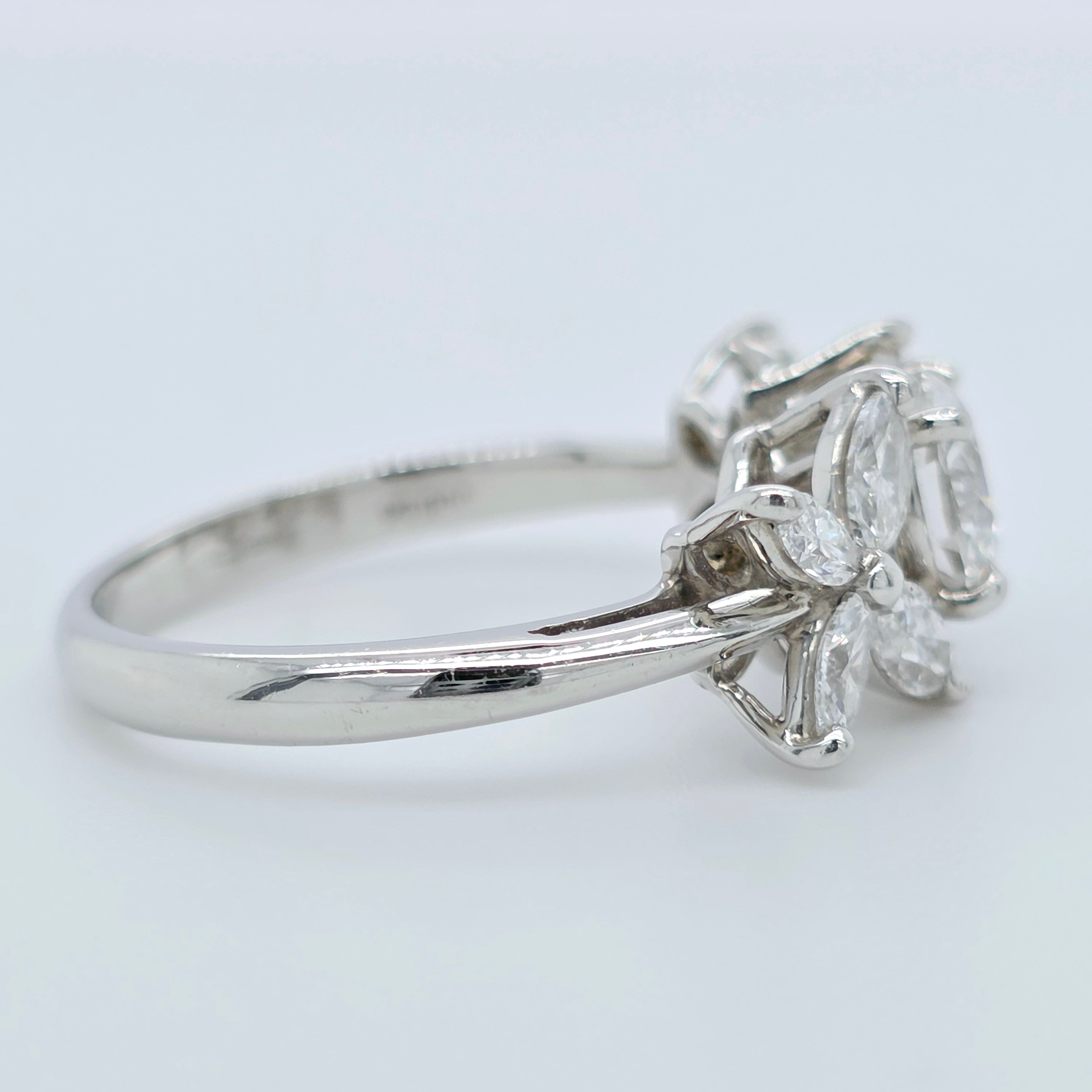 Tiffany & Co Victoria Diamond Ring, Platinum, Size L 1/2 (52), Designer Ring