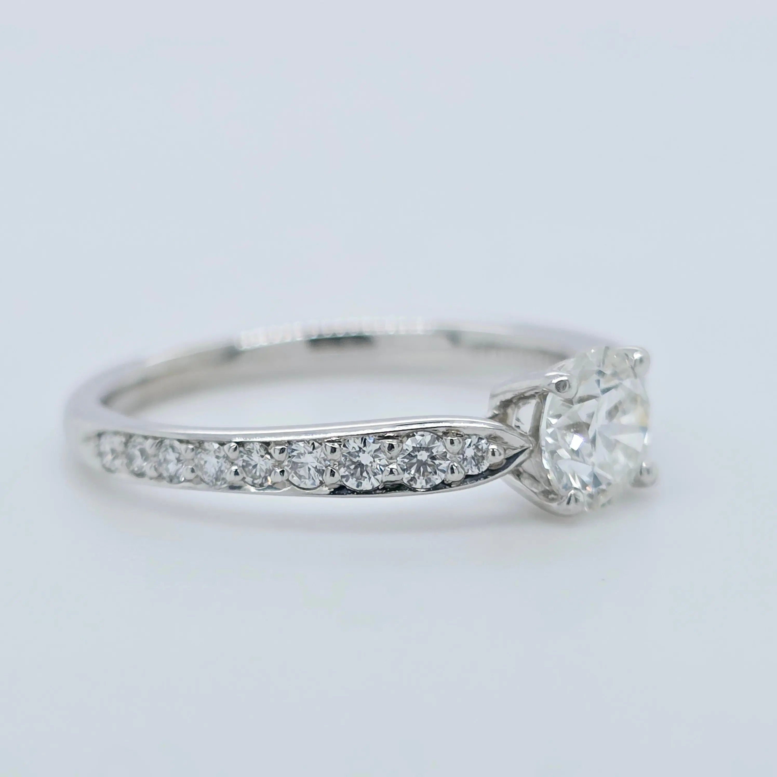 Tiffany & Co. Diamond Engagement Ring, 0.50ct Round Cut Diamond, Platinum Chloe's Jewellers