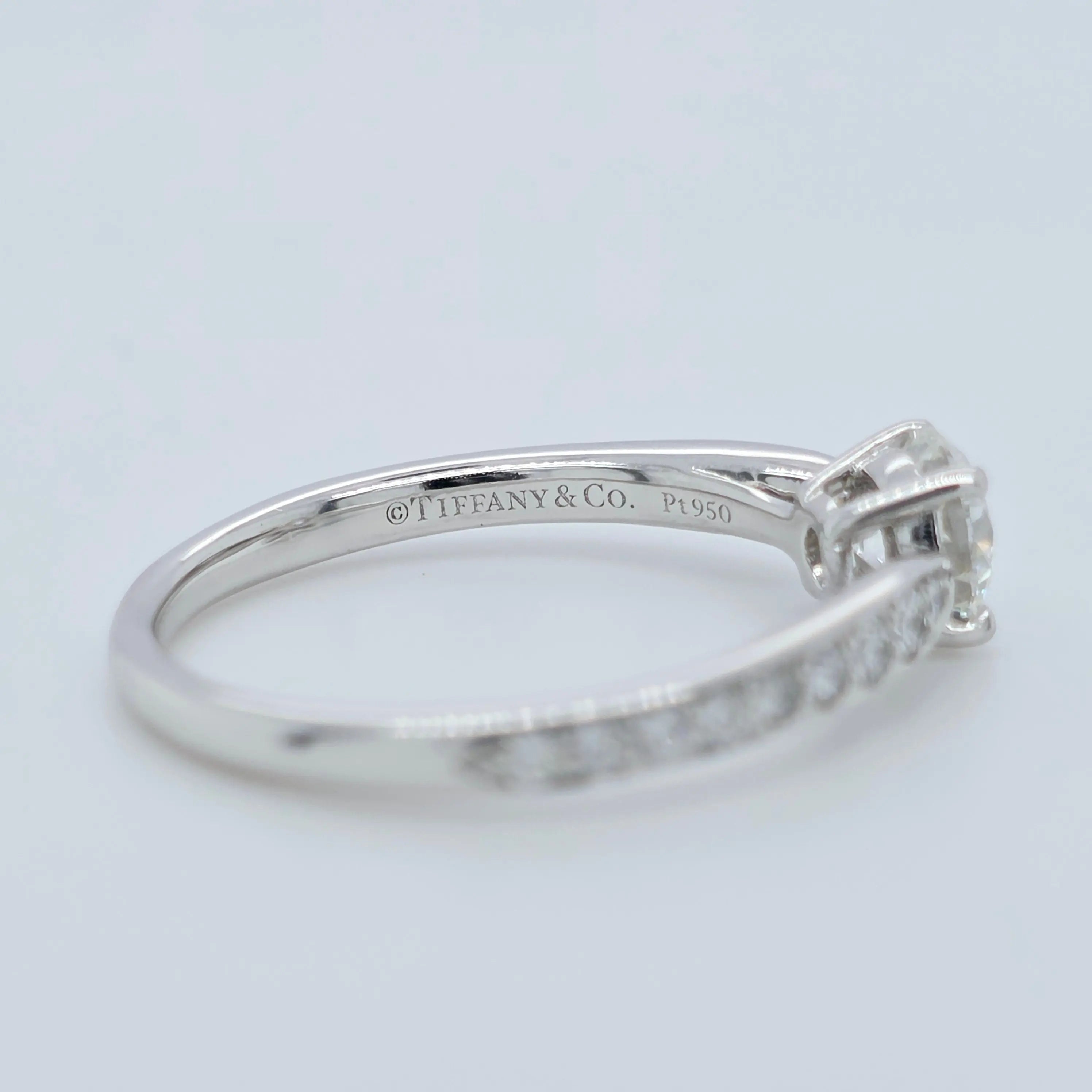 Tiffany & Co. Diamond Engagement Ring, 0.50ct Round Cut Diamond, Platinum Chloe's Jewellers