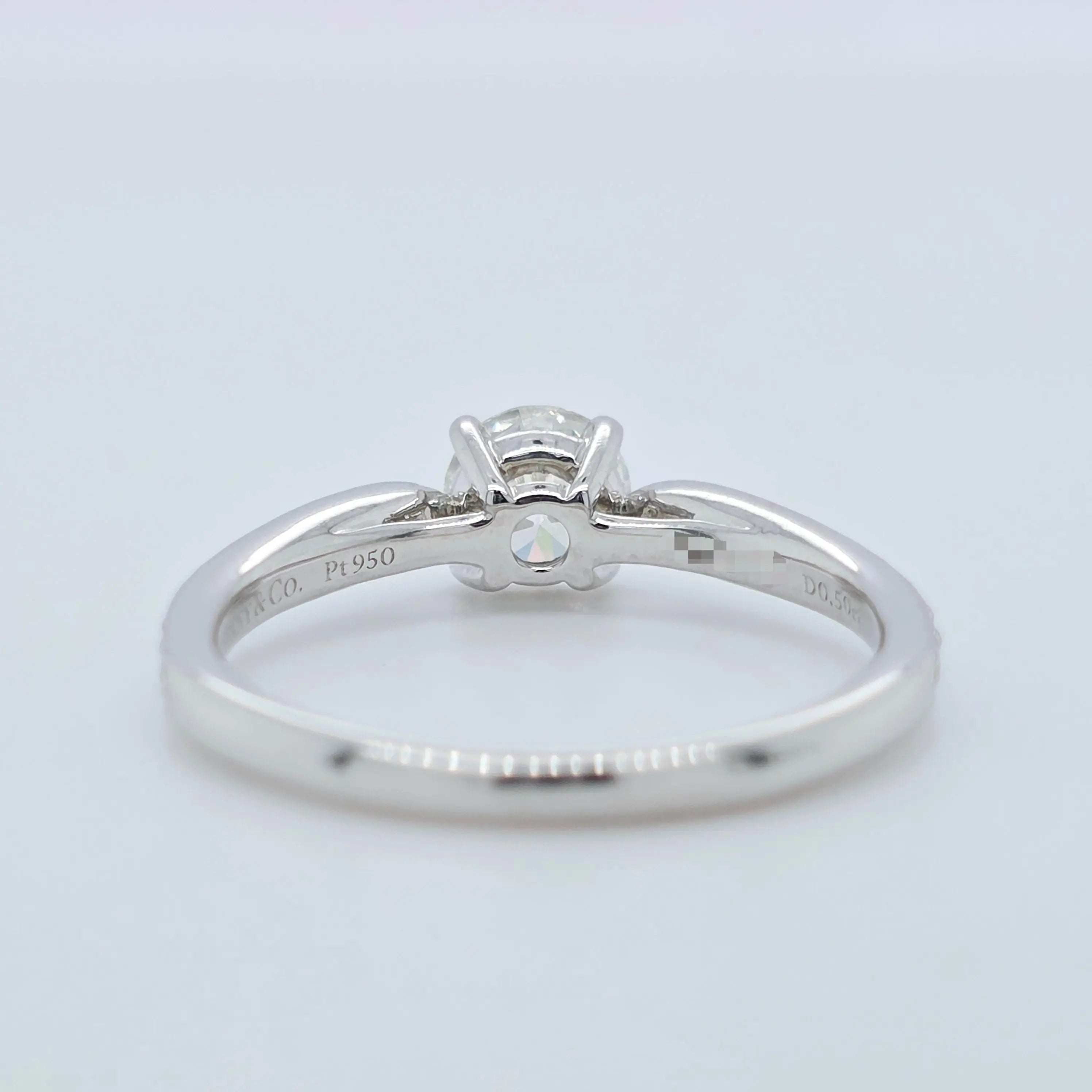 Tiffany & Co. Diamond Engagement Ring, 0.50ct Round Cut Diamond, Platinum Chloe's Jewellers