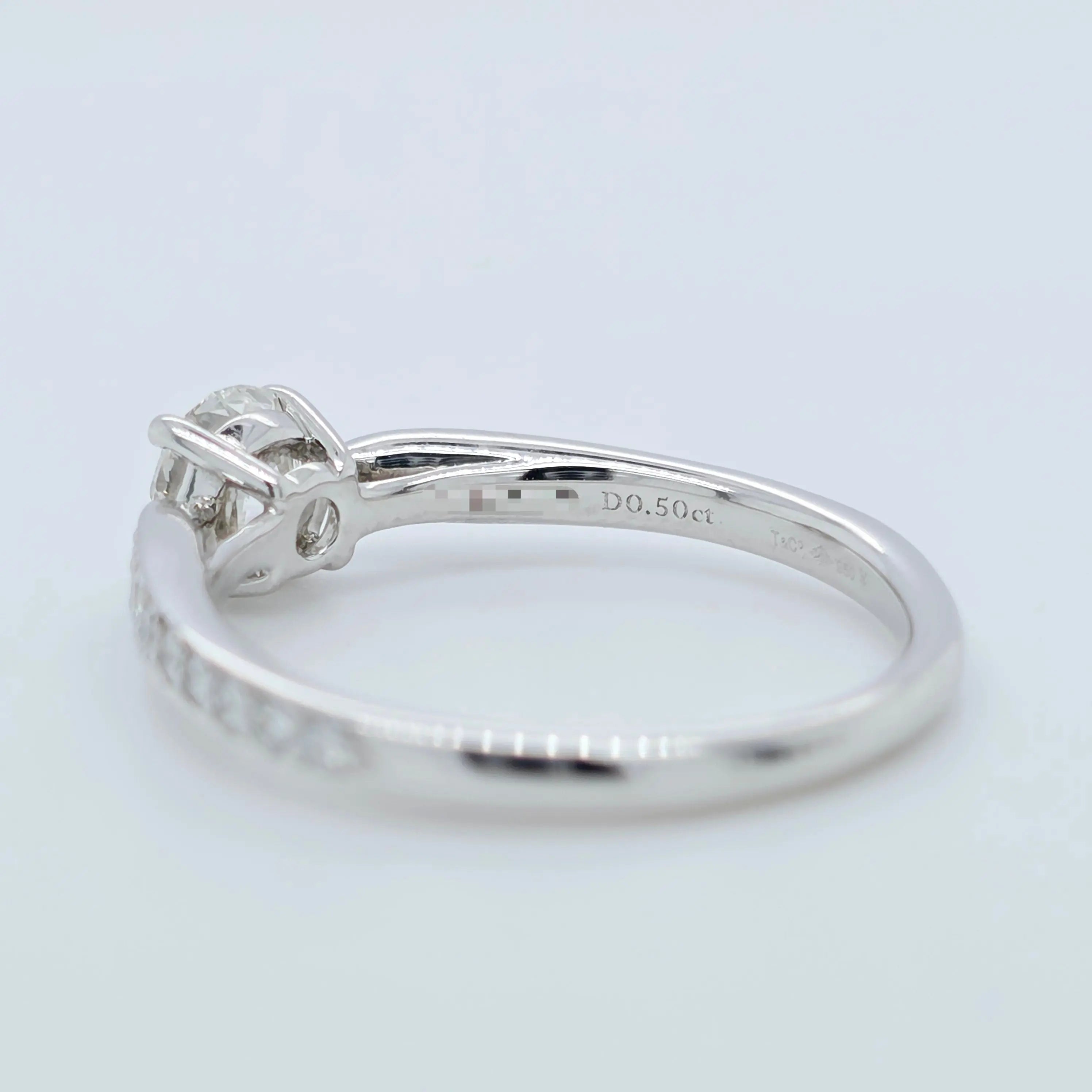 Tiffany & Co. Diamond Engagement Ring, 0.50ct Round Cut Diamond, Platinum Chloe's Jewellers