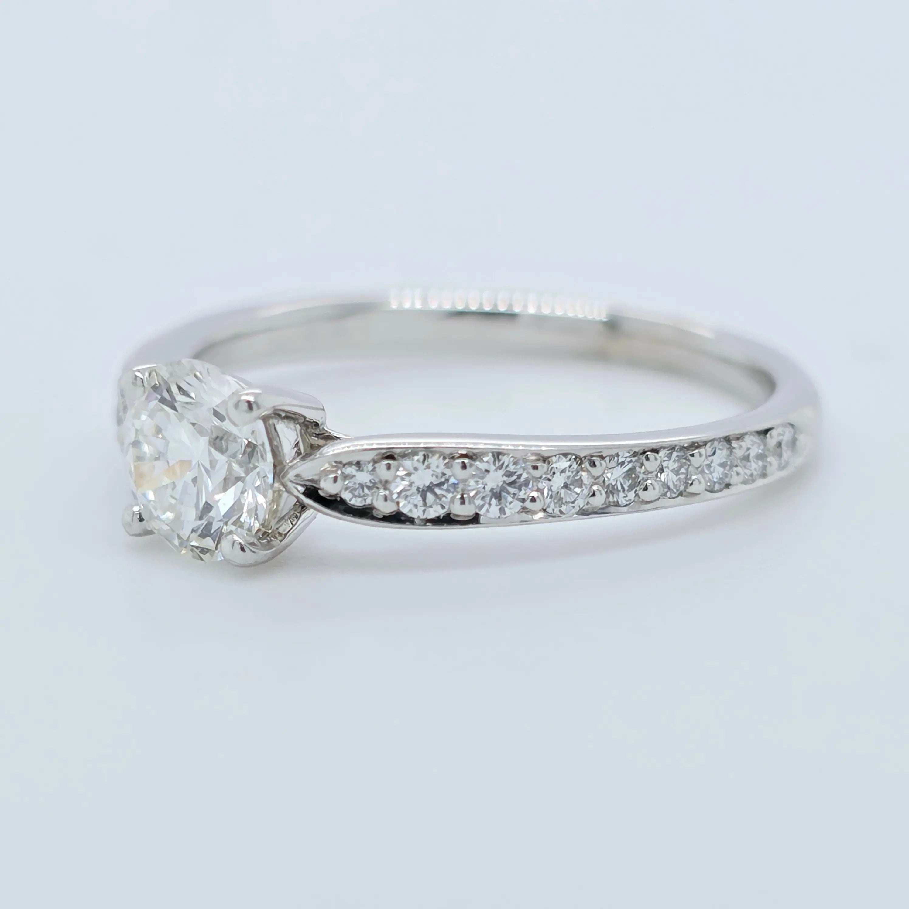 Tiffany & Co. Diamond Engagement Ring, 0.50ct Round Cut Diamond, Platinum Chloe's Jewellers
