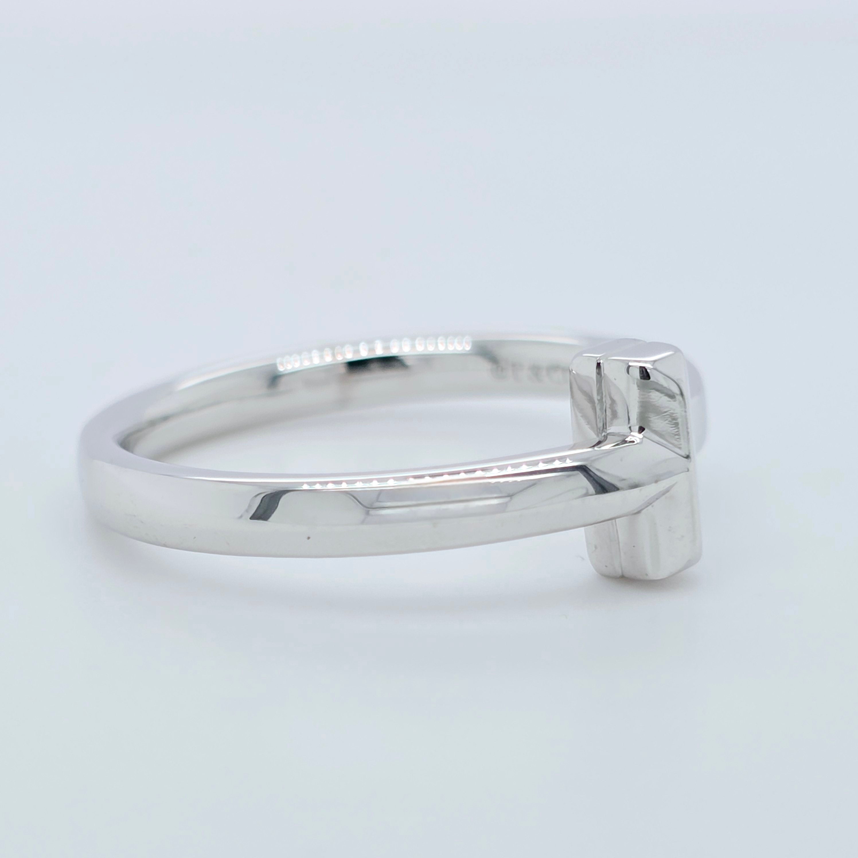Tiffany & Co T T1 Ring, 18ct White Gold, Size 57/ P1/2 Chloe's Jewellers