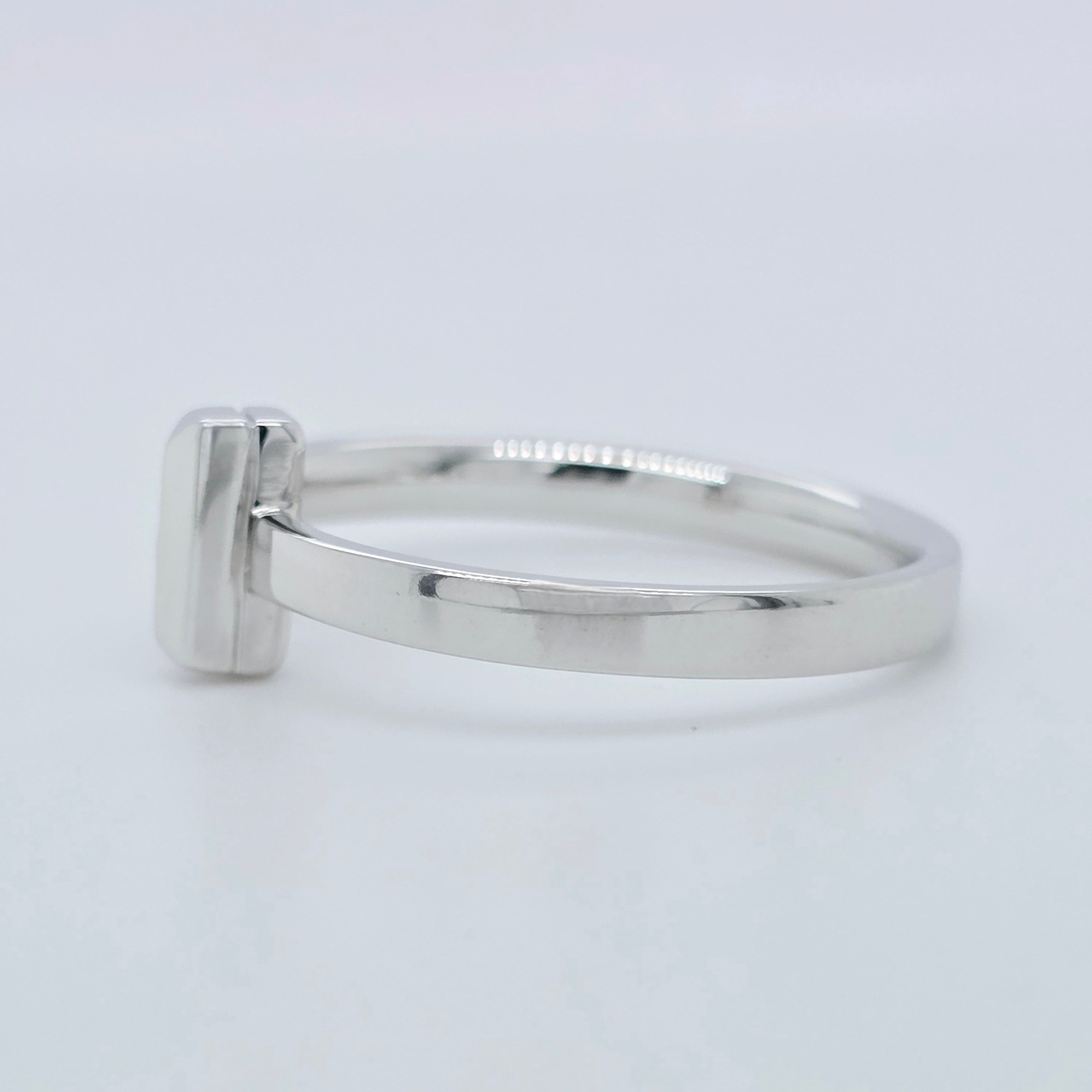 Tiffany & Co T T1 Ring, 18ct White Gold, Size 57/ P1/2 Chloe's Jewellers