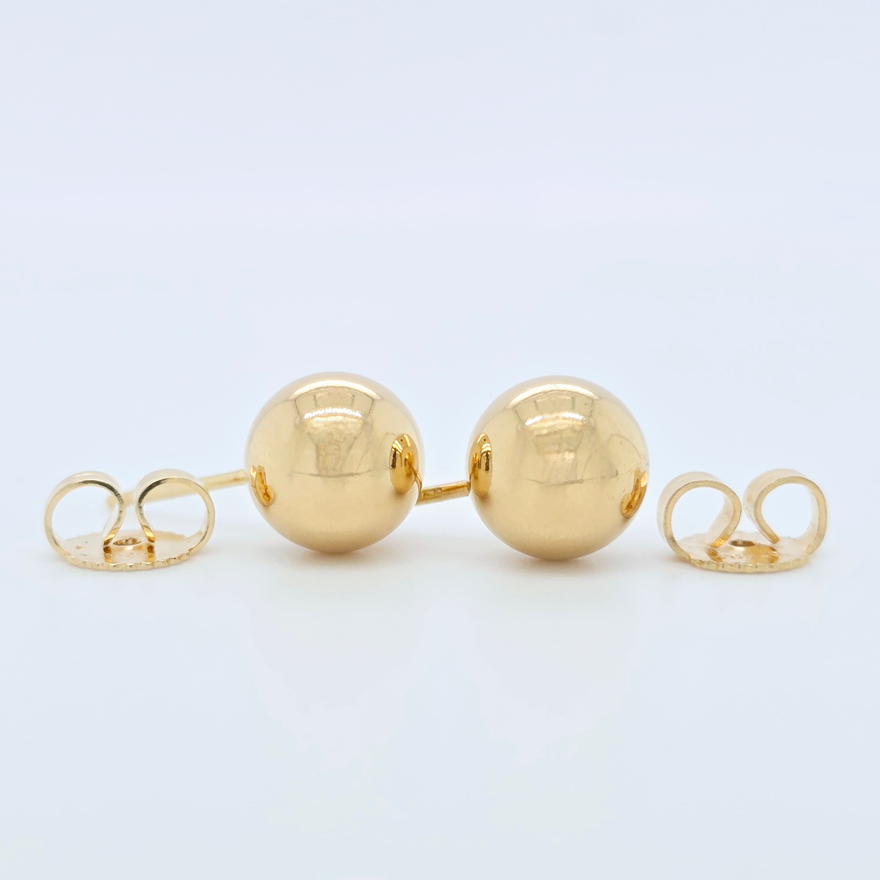 Tiffany & Co. Ball Stud Earrings, 18ct Yellow Gold, 7.6 mm diameter Chloe's Jewellers