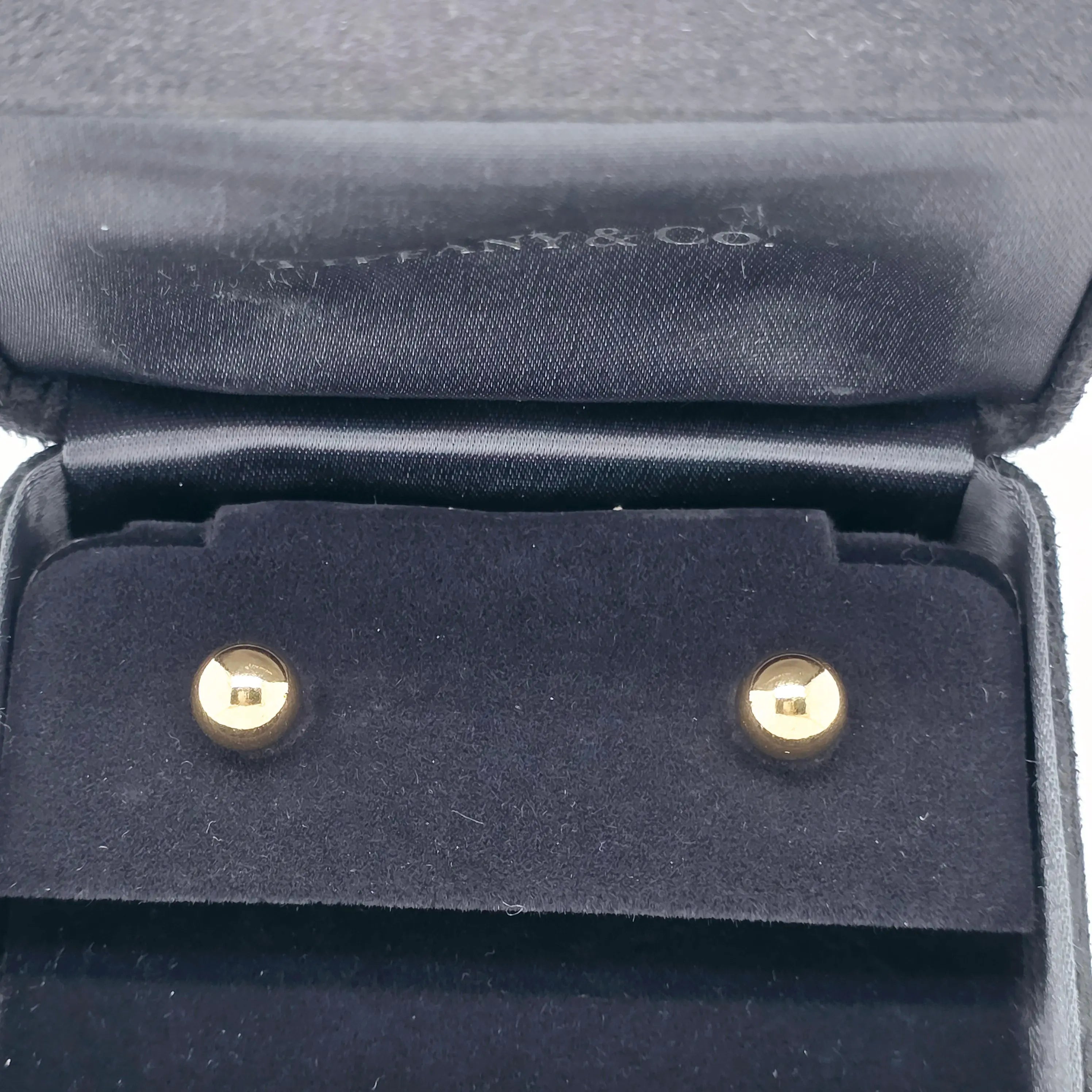 Tiffany & Co. Ball Stud Earrings, 18ct Yellow Gold, 7.6 mm diameter Chloe's Jewellers