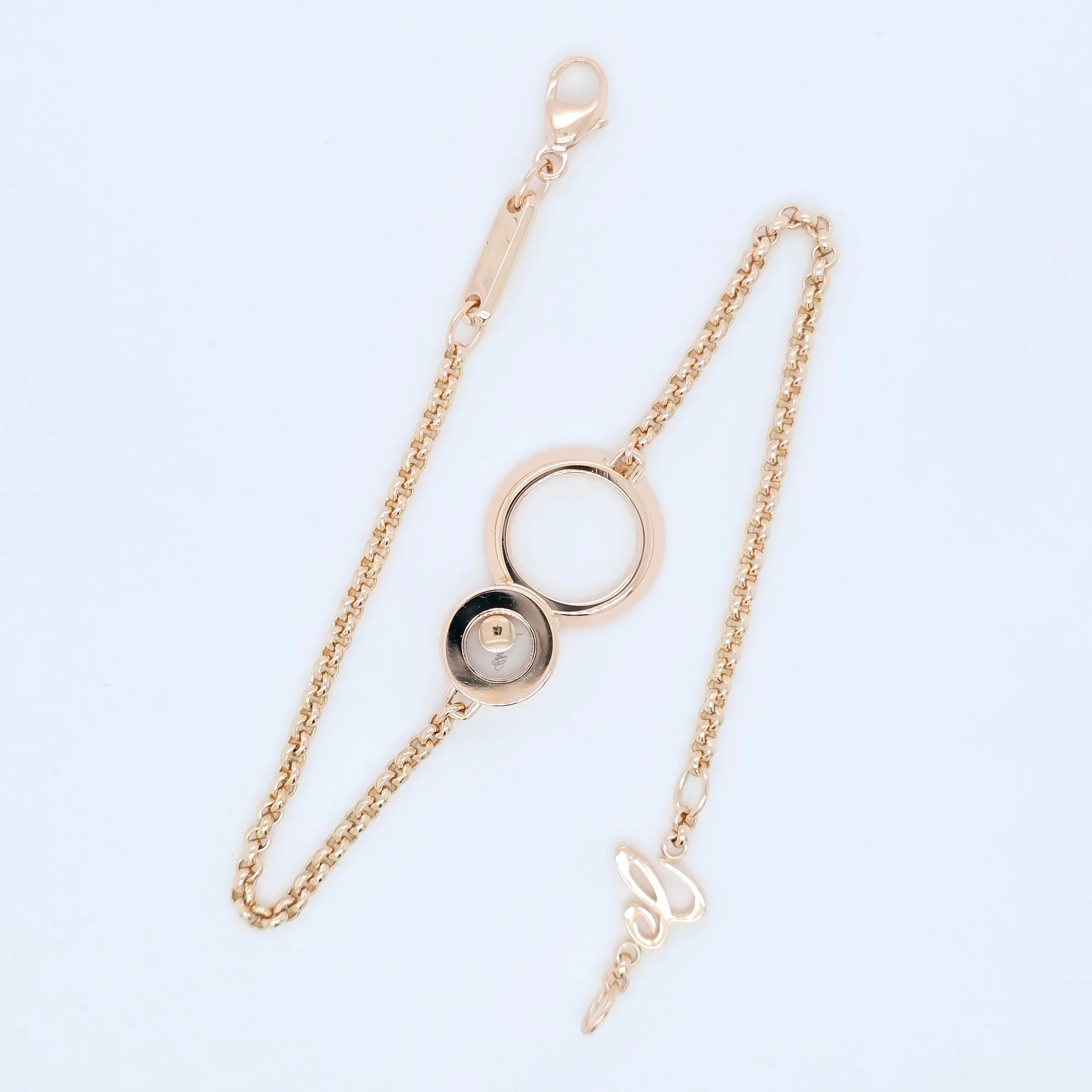Chopard Happy 8 Rose Gold Diamond Bracelet, 18ct Rose Gold, 7.5 inches, papers Chloe's Jewellers