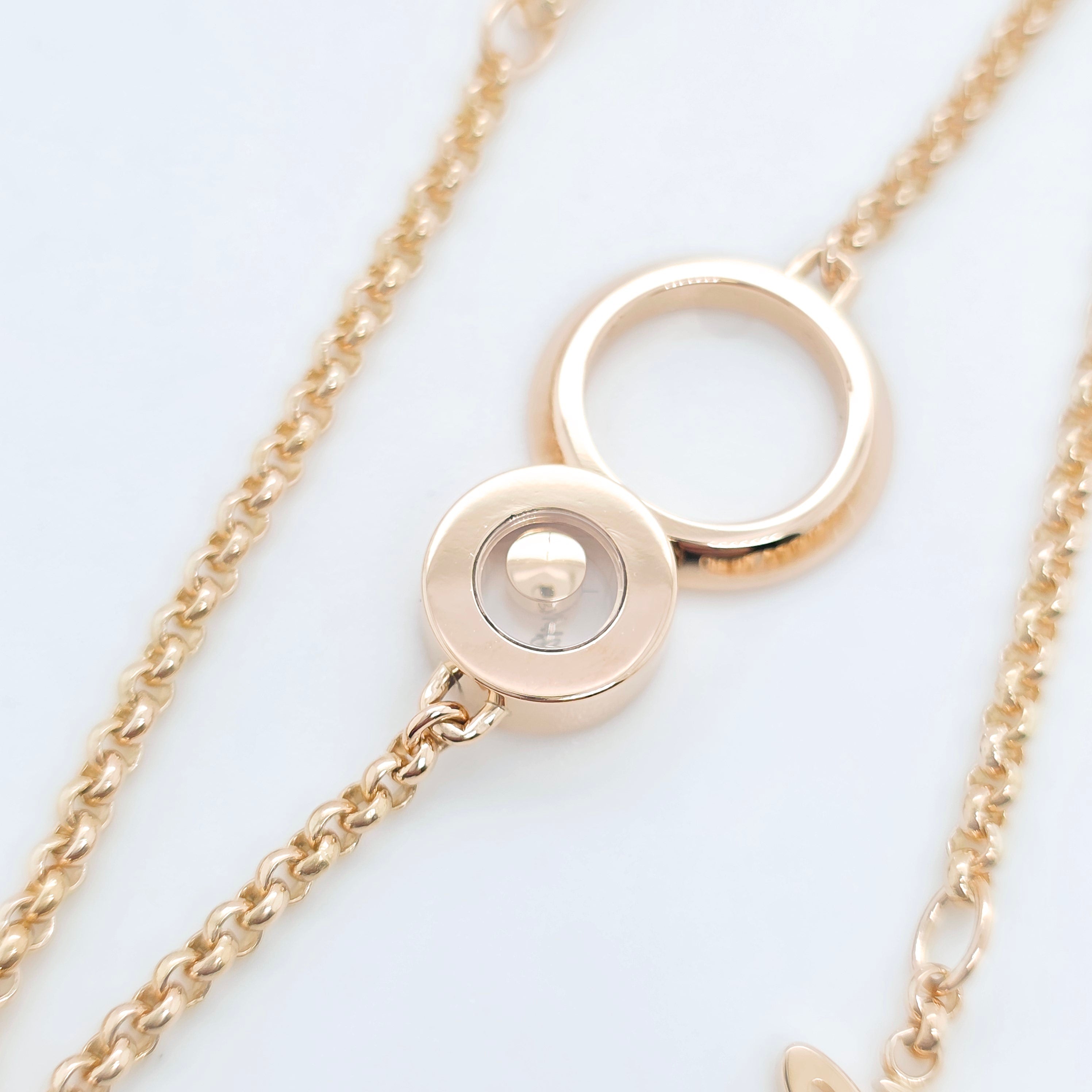 Chopard Happy 8 Rose Gold Diamond Bracelet, 18ct Rose Gold, 7.5 inches, papers Chloe's Jewellers