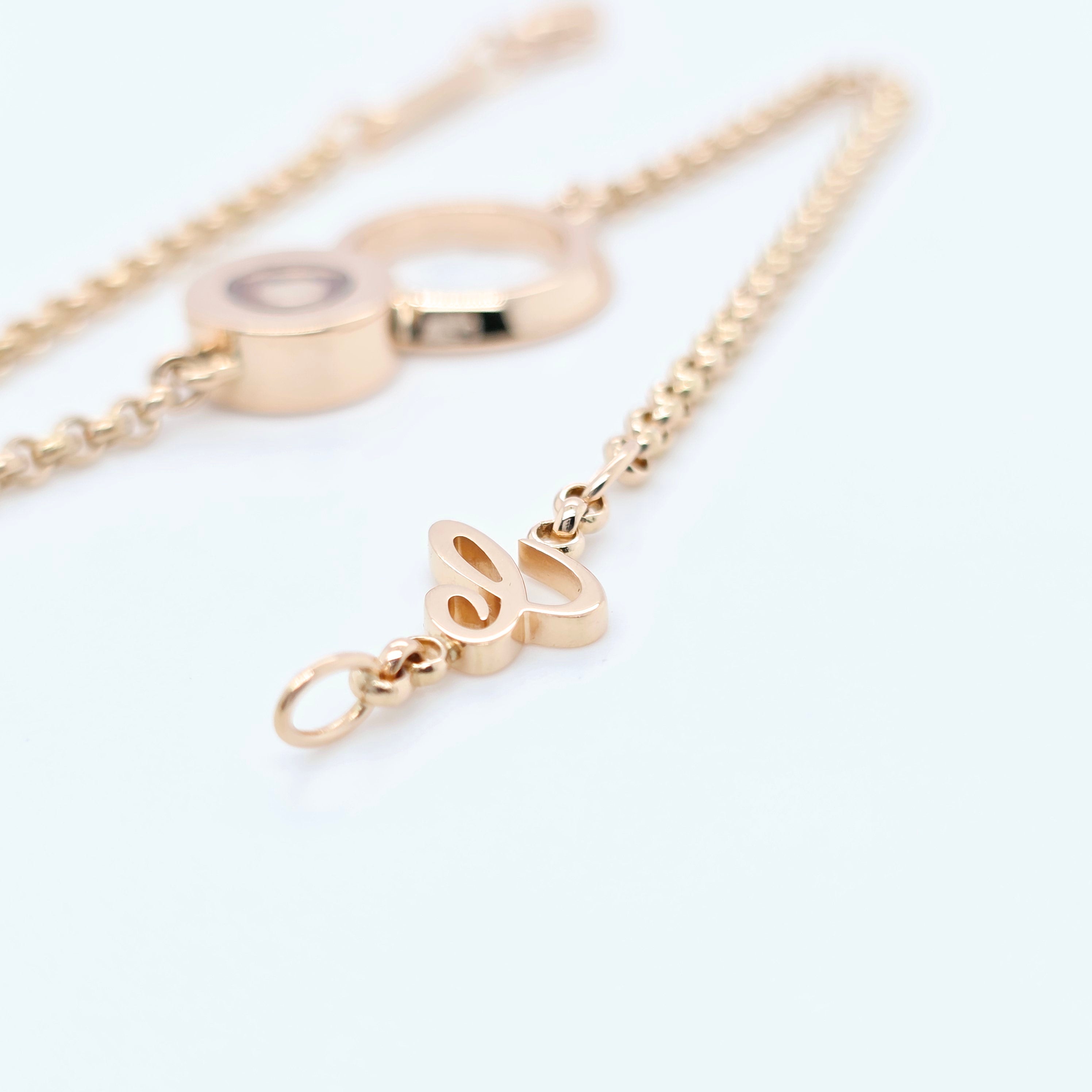 Chopard Happy 8 Rose Gold Diamond Bracelet, 18ct Rose Gold, 7.5 inches, papers