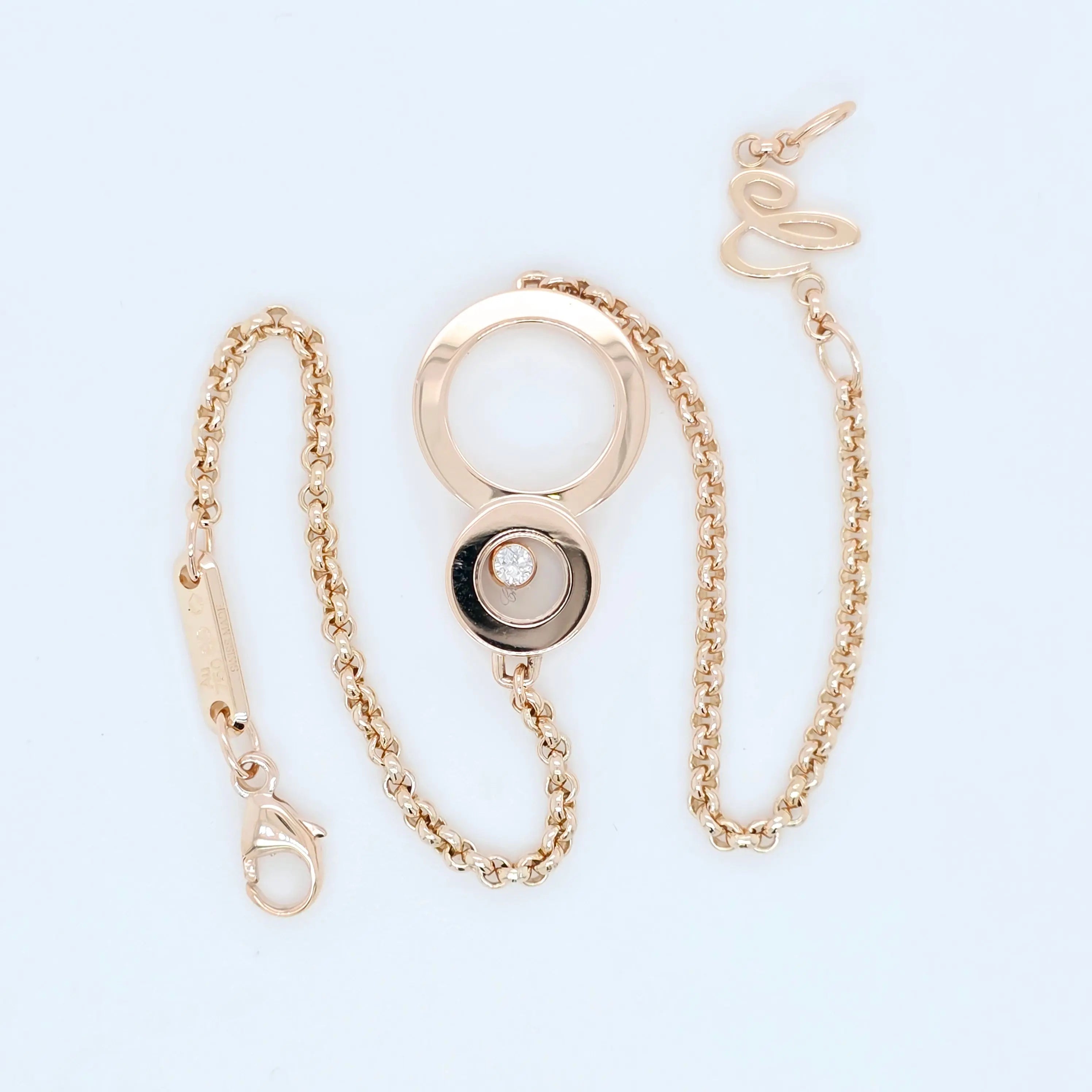 Chopard Happy 8 Rose Gold Diamond Bracelet, 18ct Rose Gold, 7.5 inches, papers Chloe's Jewellers