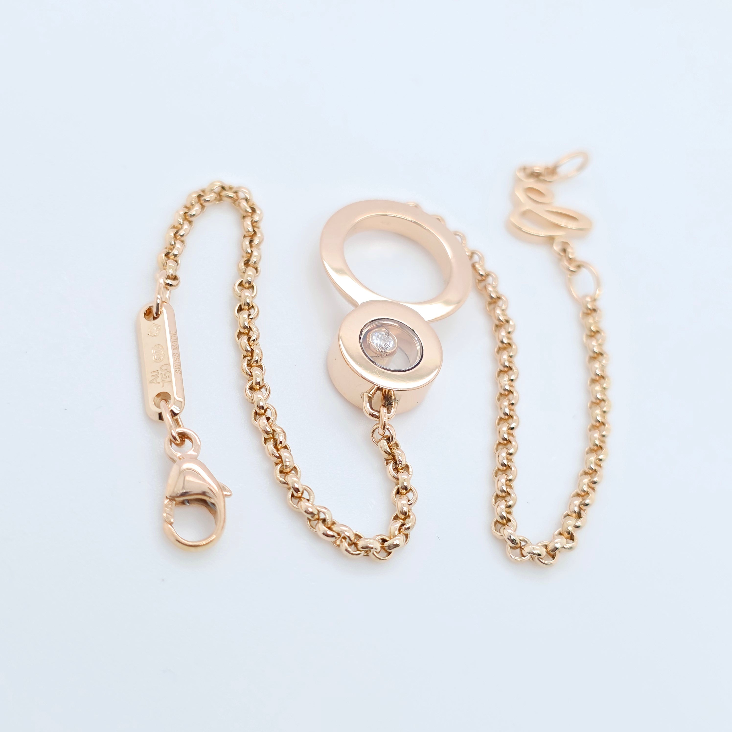 Chopard Happy 8 Rose Gold Diamond Bracelet, 18ct Rose Gold, 7.5 inches, papers Chloe's Jewellers