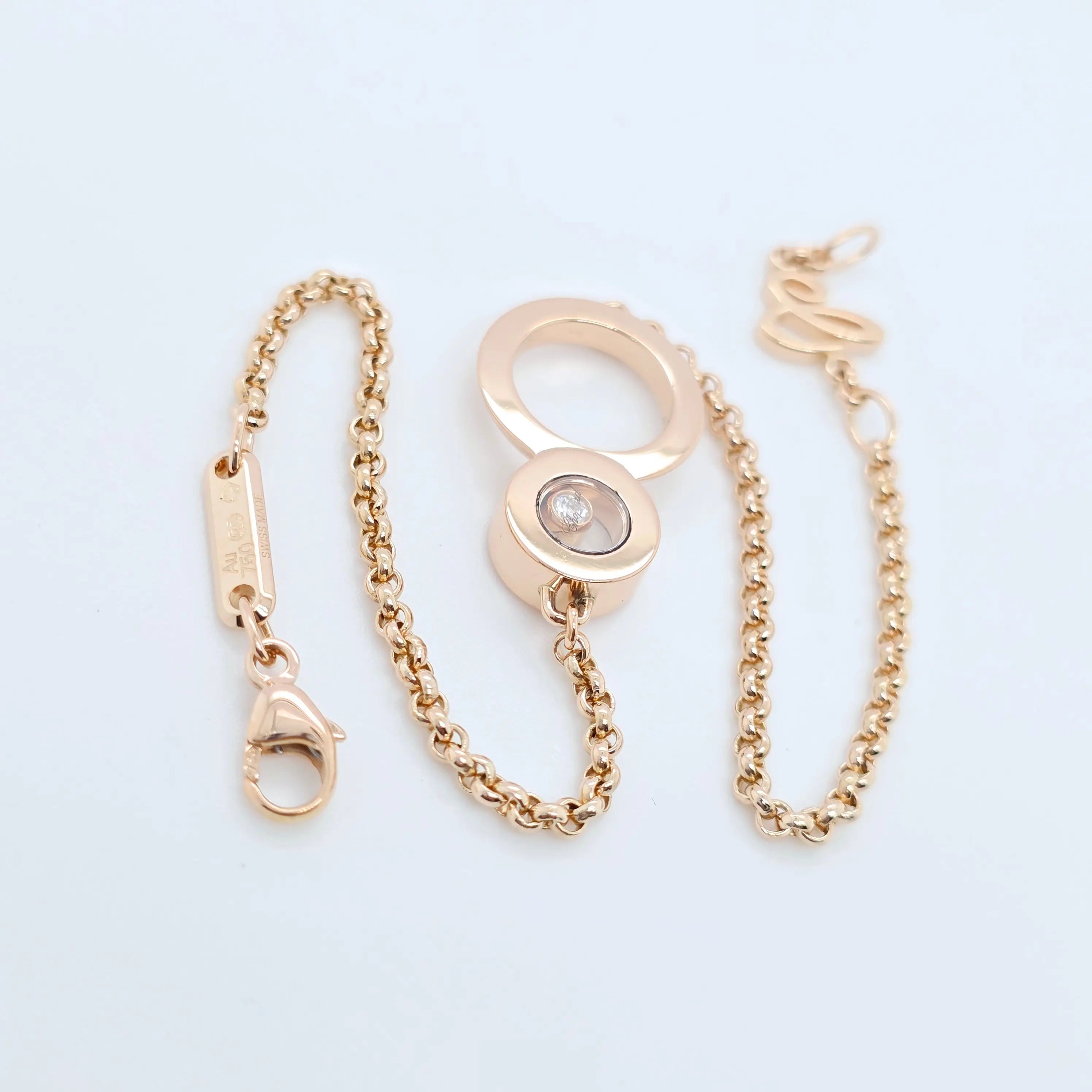 Chopard Happy 8 Rose Gold Diamond Bracelet, 18ct Rose Gold, 7.5 inches, papers Chloe's Jewellers