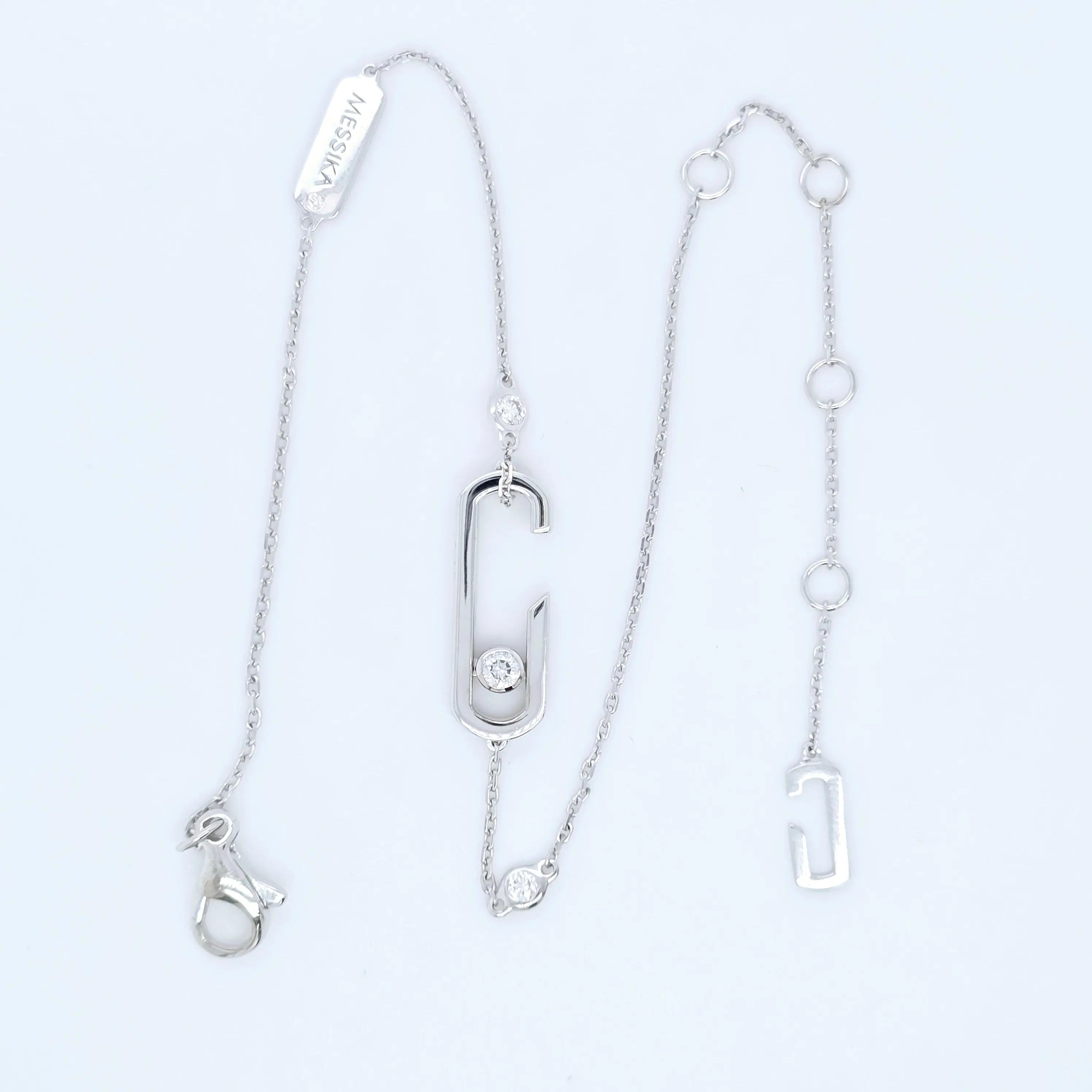 Messika Move Addiction Diamond Plain Bracelet, 3.27 gm, 18ct White Gold, 9.5 Inches Chloe's Jewellers