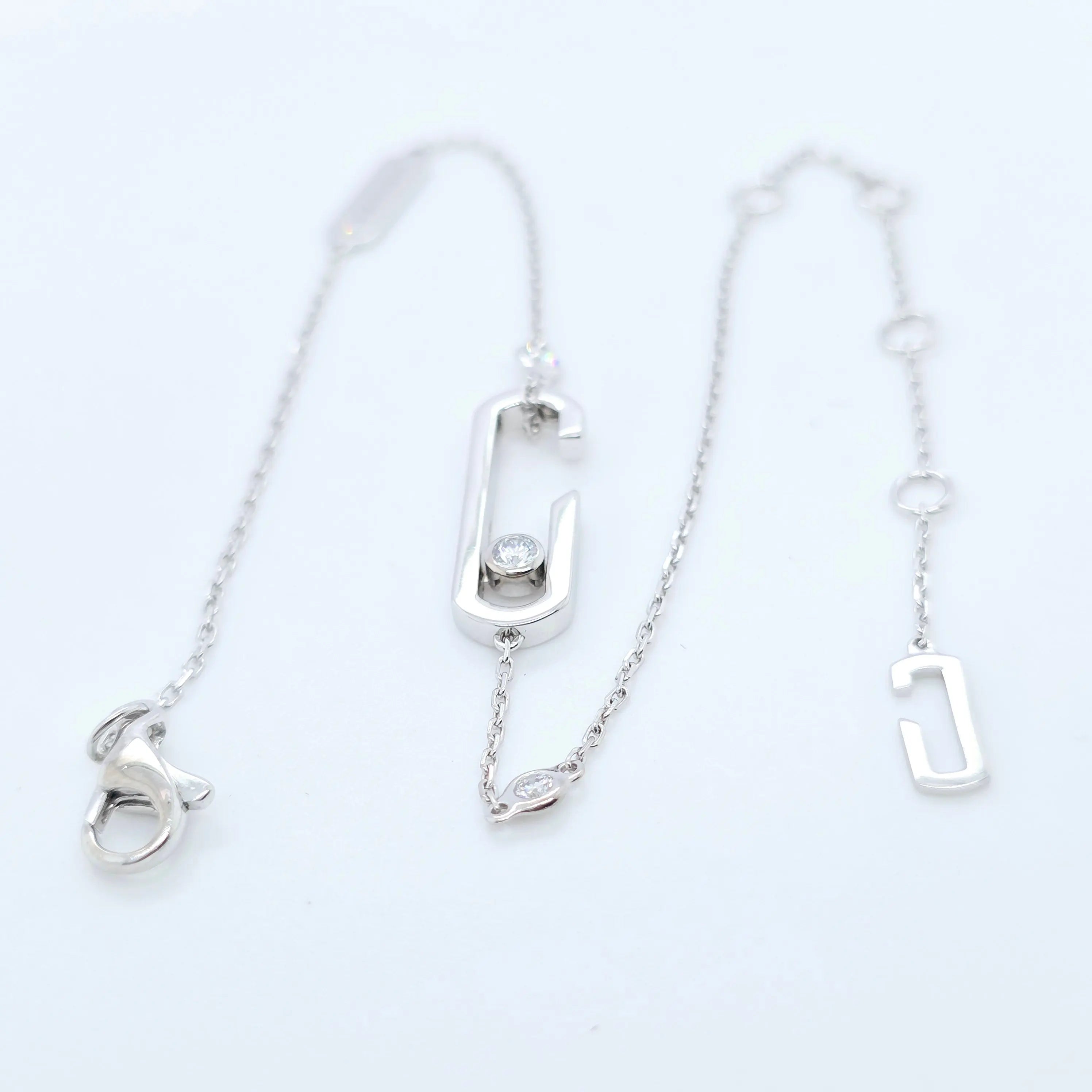 Messika Move Addiction Diamond Plain Bracelet, 3.27 gm, 18ct White Gold, 9.5 Inches Chloe's Jewellers