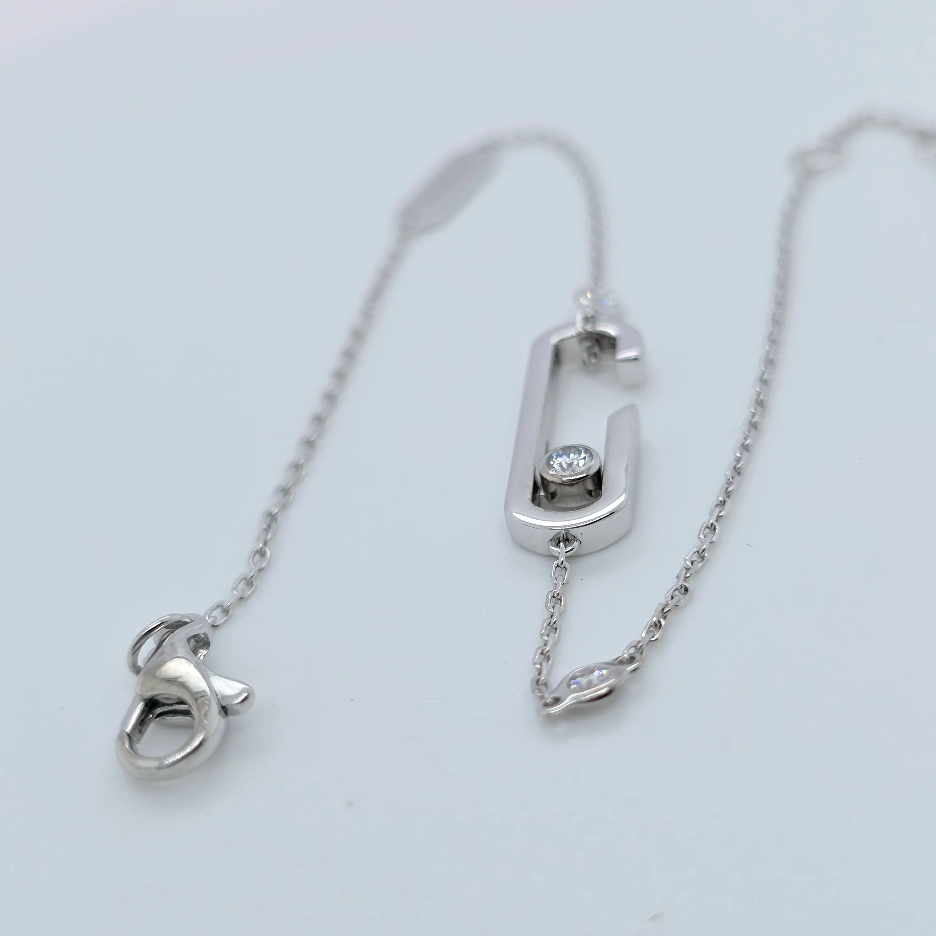 Messika Move Addiction Diamond Plain Bracelet, 3.27 gm, 18ct White Gold, 9.5 Inches Chloe's Jewellers