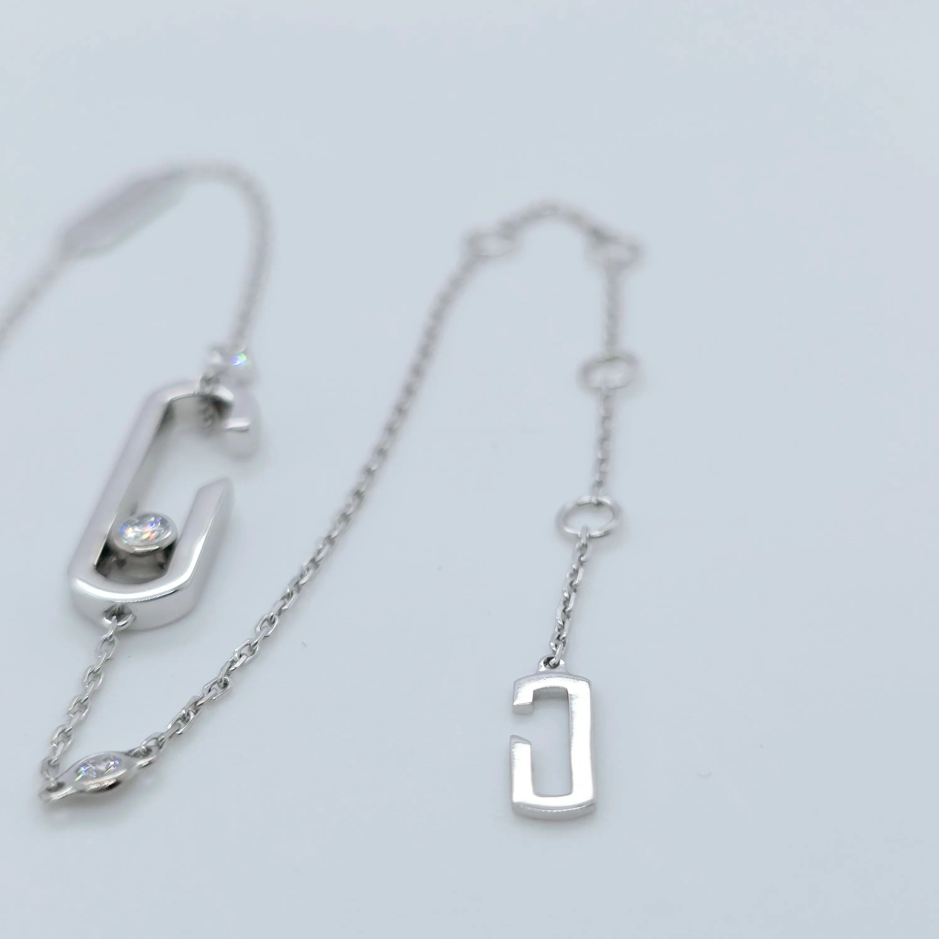Messika Move Addiction Diamond Plain Bracelet, 3.27 gm, 18ct White Gold, 9.5 Inches Chloe's Jewellers