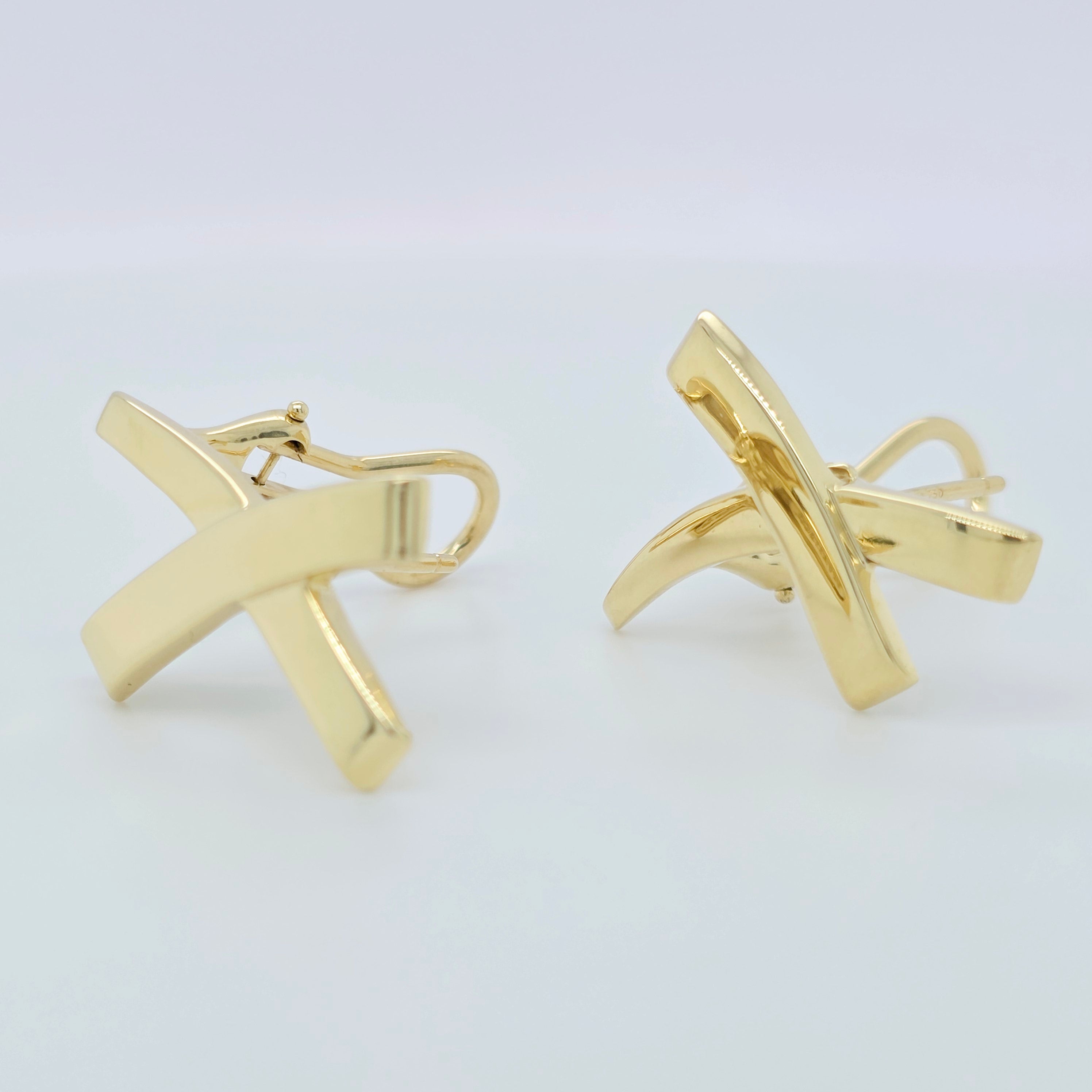 Tiffany & Co. Paloma Picasso Vintage Graffiti Earrings, Large, 18ct Yellow Gold Chloe's Jewellers