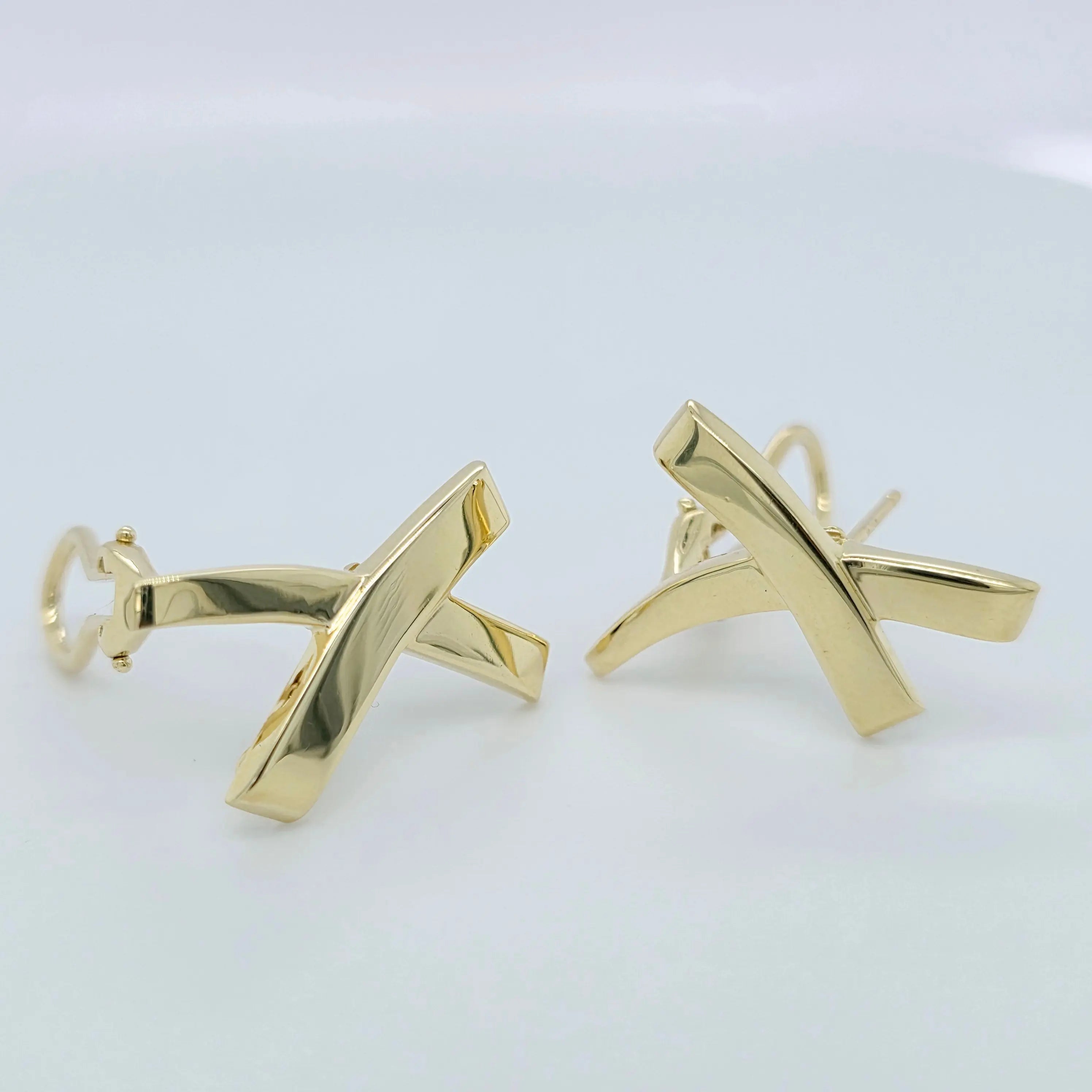 Tiffany & Co. Paloma Picasso Vintage Graffiti Earrings, Large, 18ct Yellow Gold Chloe's Jewellers