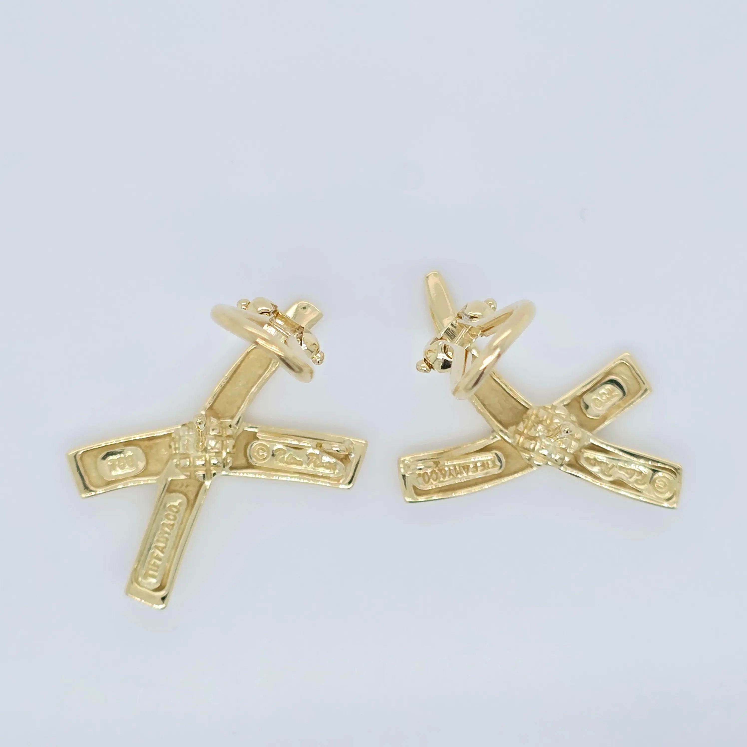 Tiffany & Co. Paloma Picasso Vintage Graffiti Earrings, Large, 18ct Yellow Gold Chloe's Jewellers