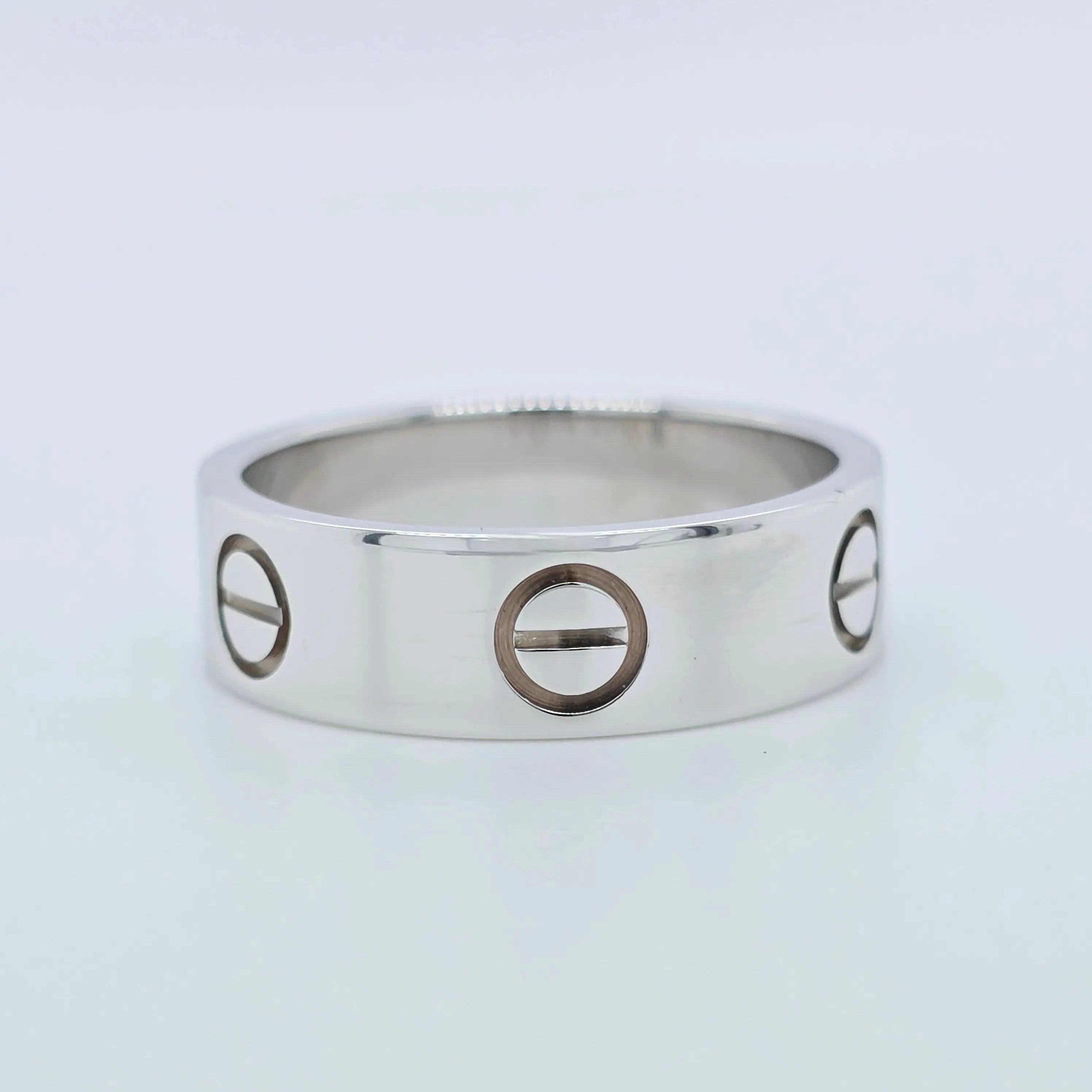 Cartier Love Ring, Classic Model, 5.5 mm, 18ct White Gold, Size 52, Box & Papers Chloe's Jewellers