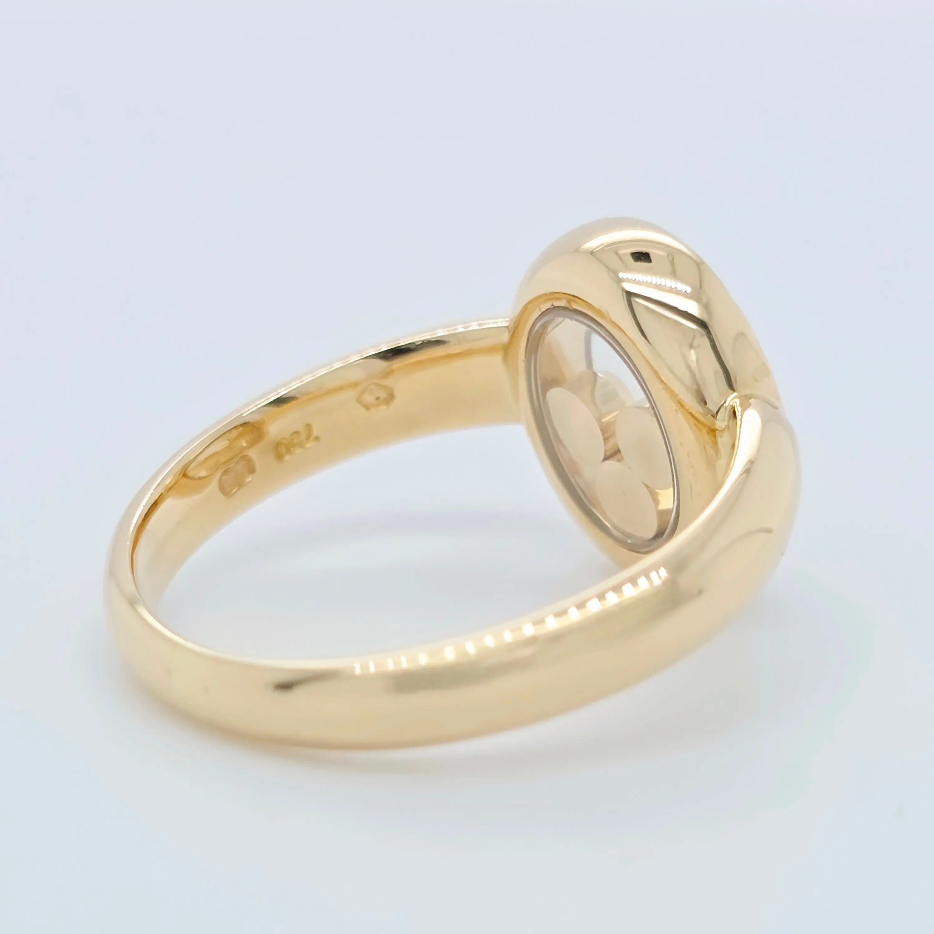 Chopard Happy Diamonds Ring, 18ct Yellow Gold, Size 50 (K), Papers Chloe's Jewellers