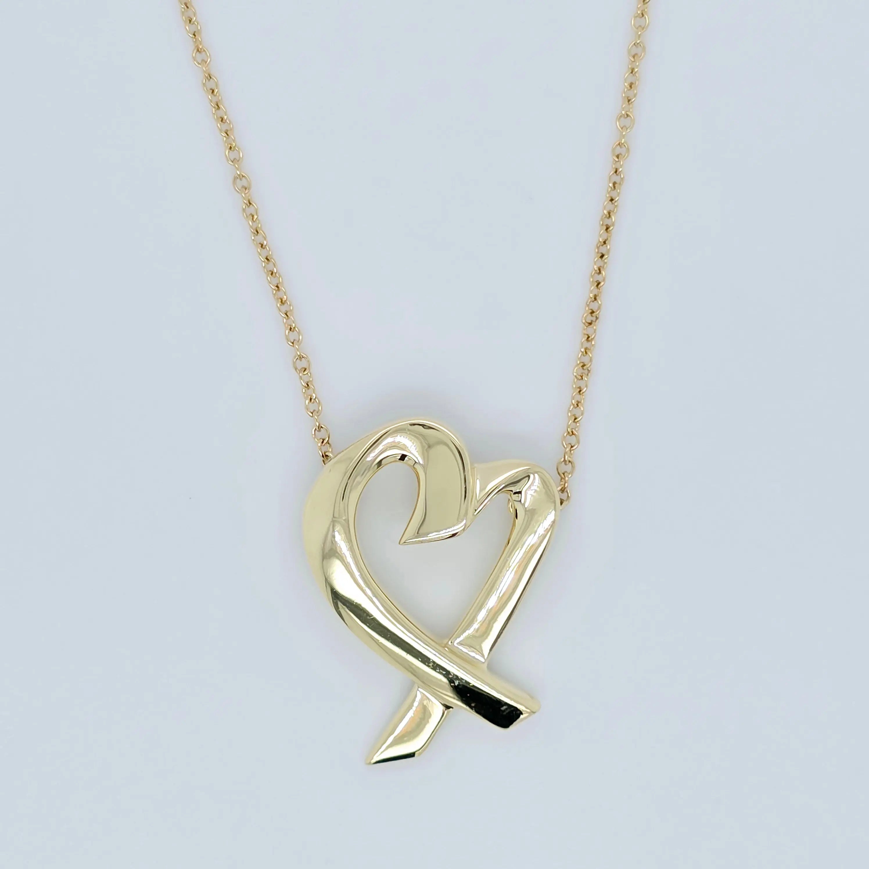 Tiffany & Co. Paloma Picasso Loving Heart Pendant, 18ct Yellow Gold, Small Model Chloe's Jewellers